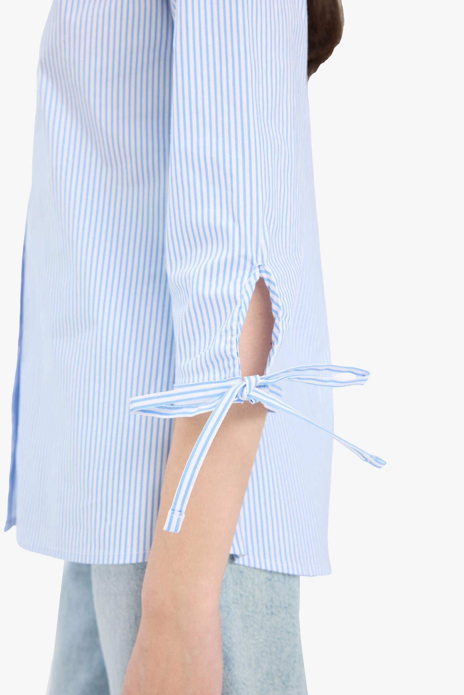 قميص كم طويل مطبوعة سليم فيت بياقة مستديرة