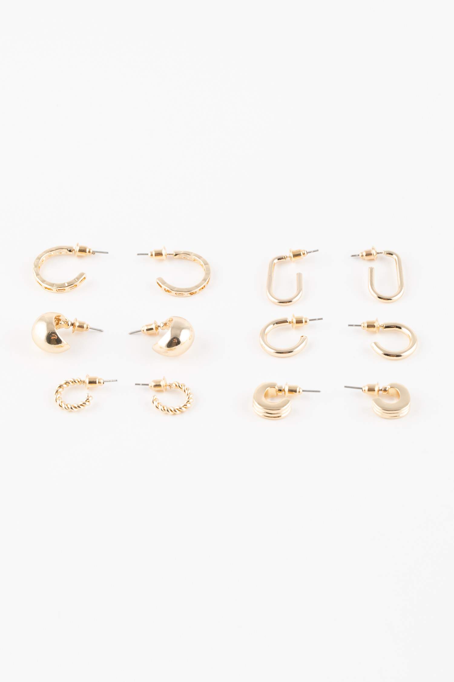 حلق حريمي ذهبي - 6 قطع