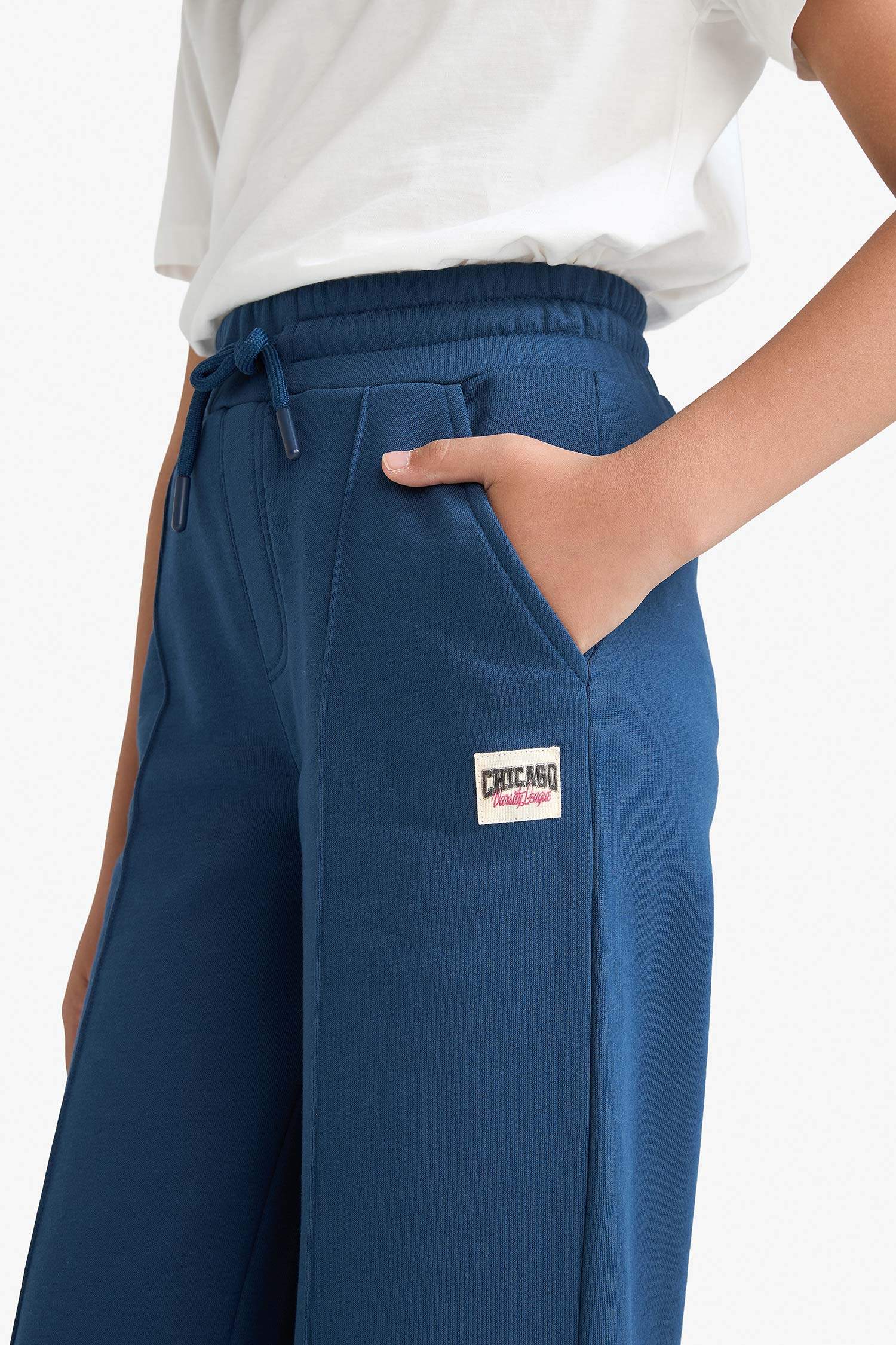 Girl Wide Leg Elastic Waist Sweatpants