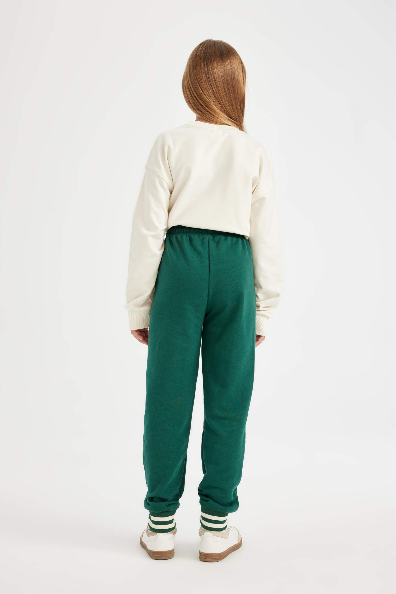 Jogging imprimé à taille et chevilles élastiques avec poches pour Fille