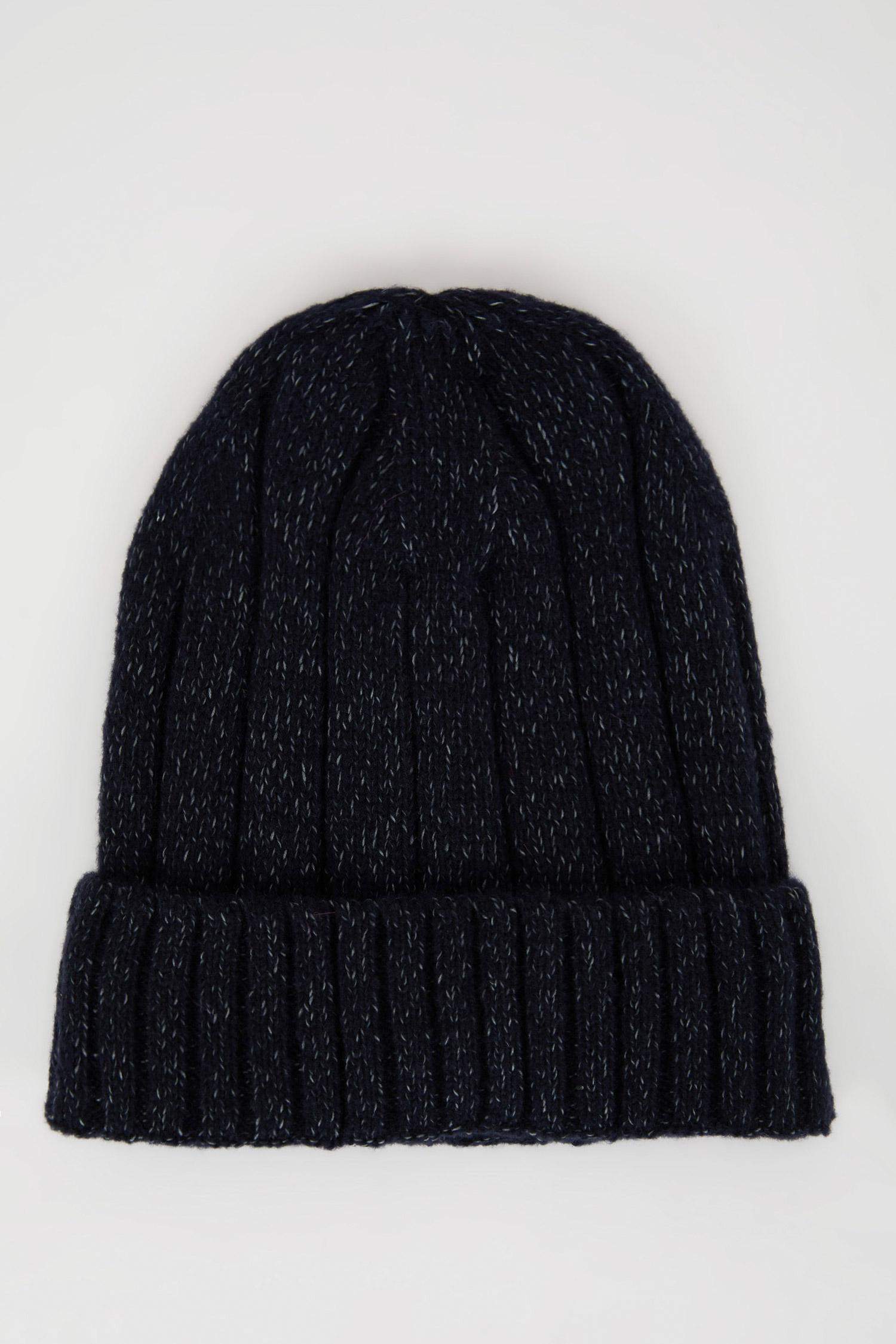 Erkek Fitilli Basic Düz Örme Bere