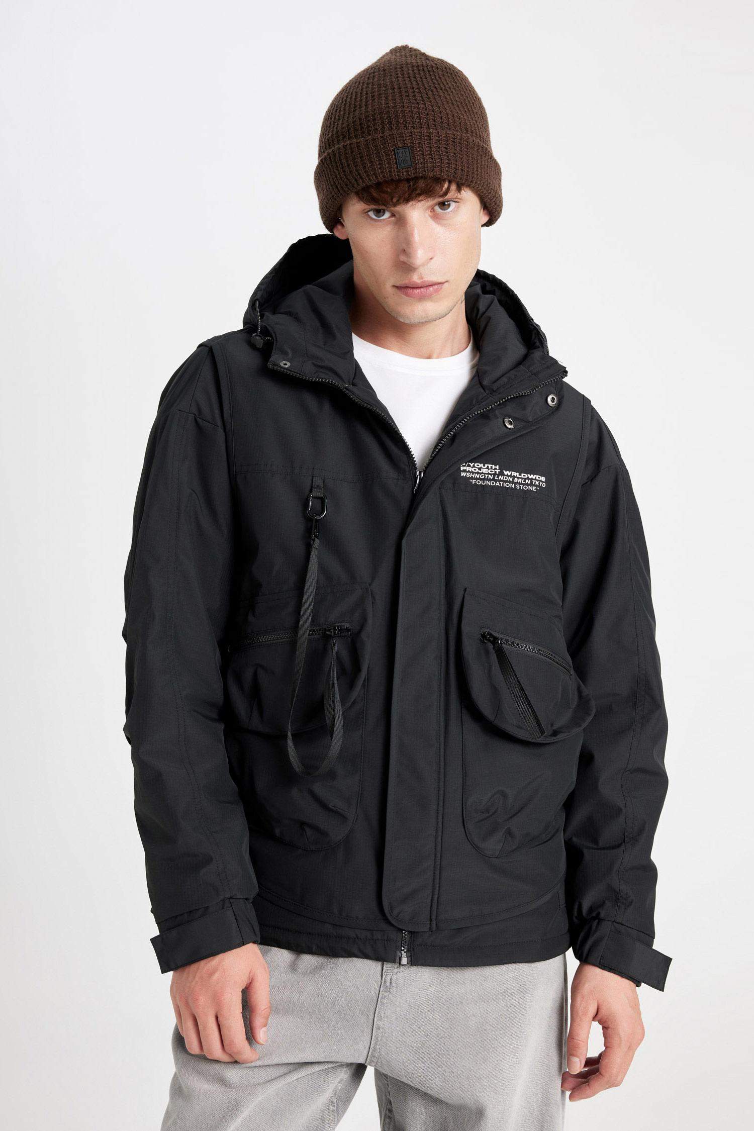 Erkek Etiket Baskılı İçi Polarlı Bere