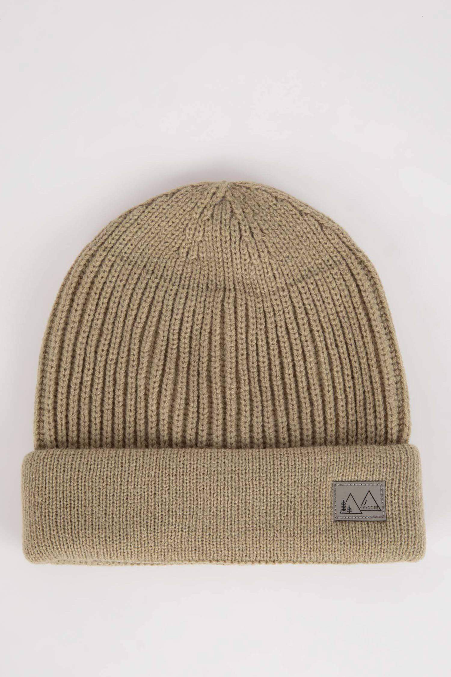 Erkek Etiket Baskılı Bere