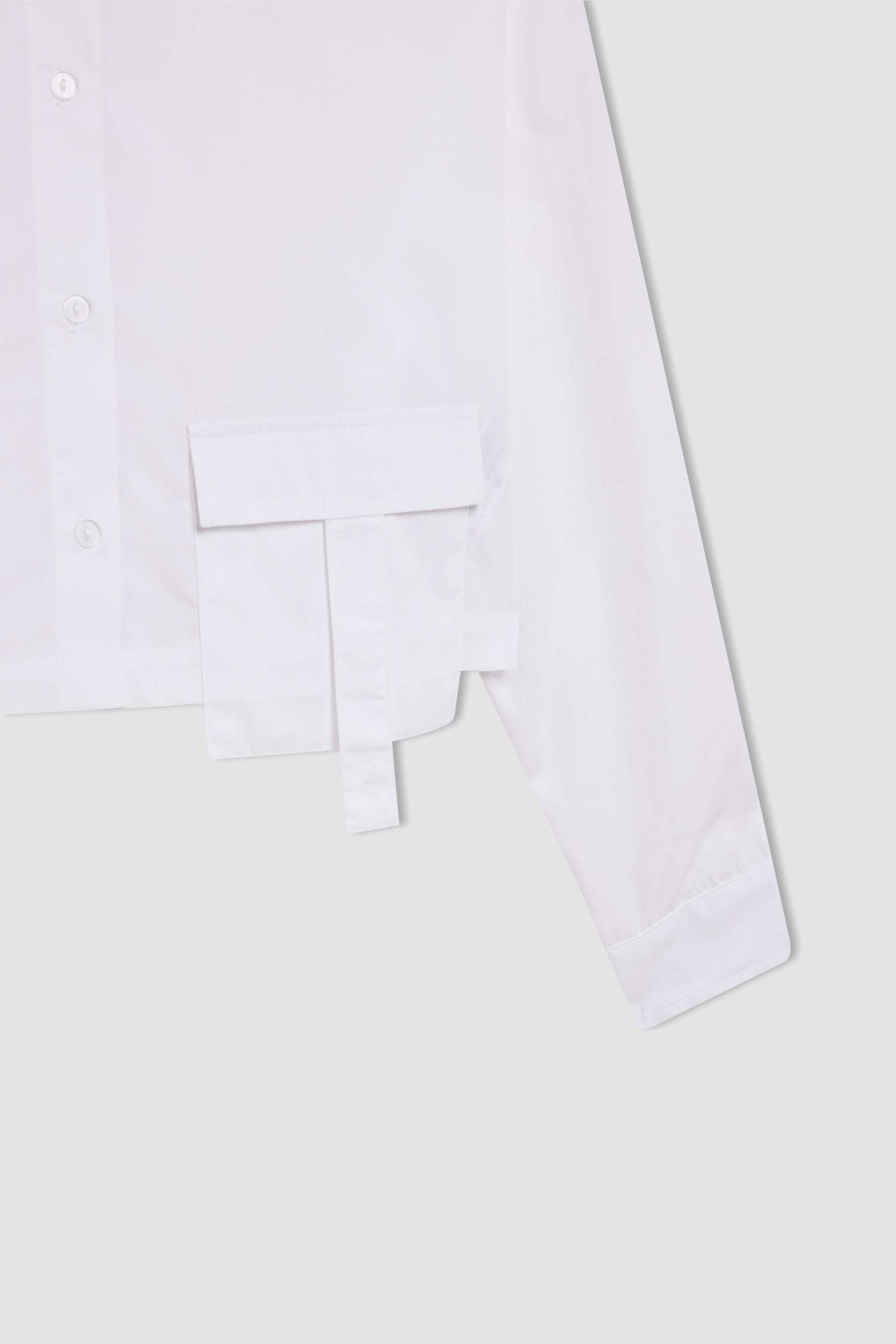 Oversize Fit Poplin Long Sleeve Shirt