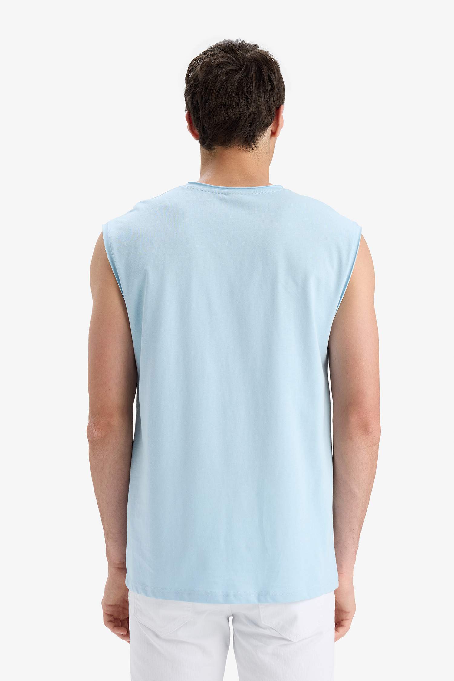 Cotton Boxy Fit Crew Neck Basic Tank Top
