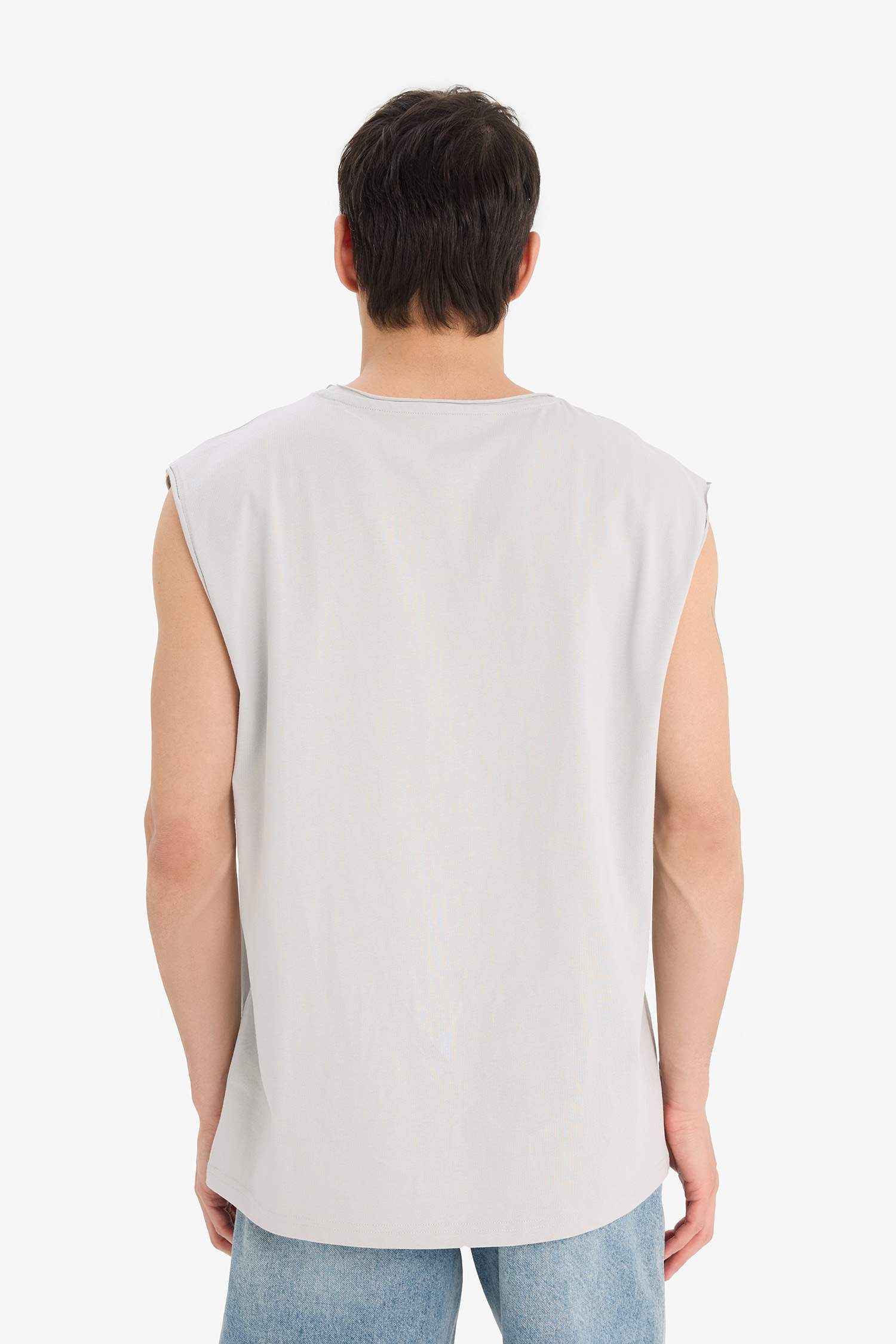 Boxy Fit с круглым вырезом, базовая прямая майка