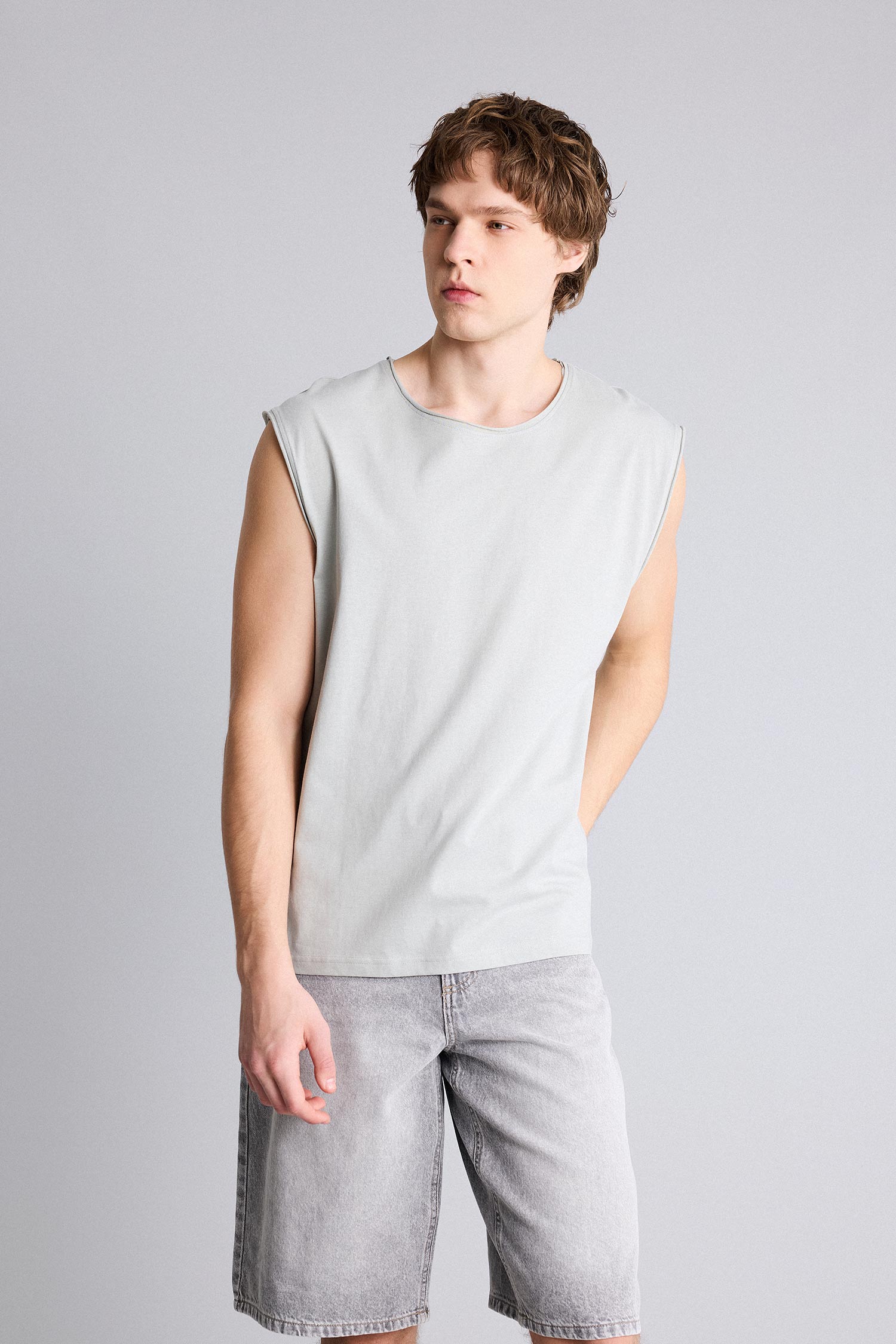 DeFacto %100 Pamuk Boxy Fit Atlet görsel 3