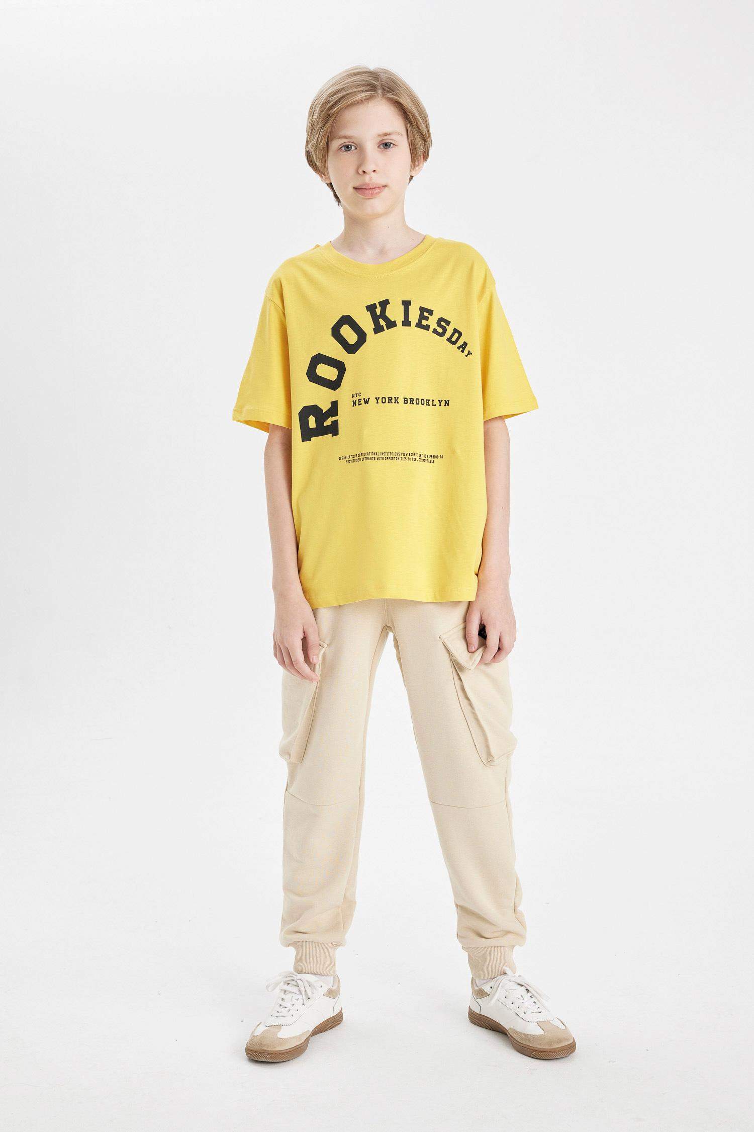 T-Shirt imprimé à Manches Courtes et Col Rond pour Garçon