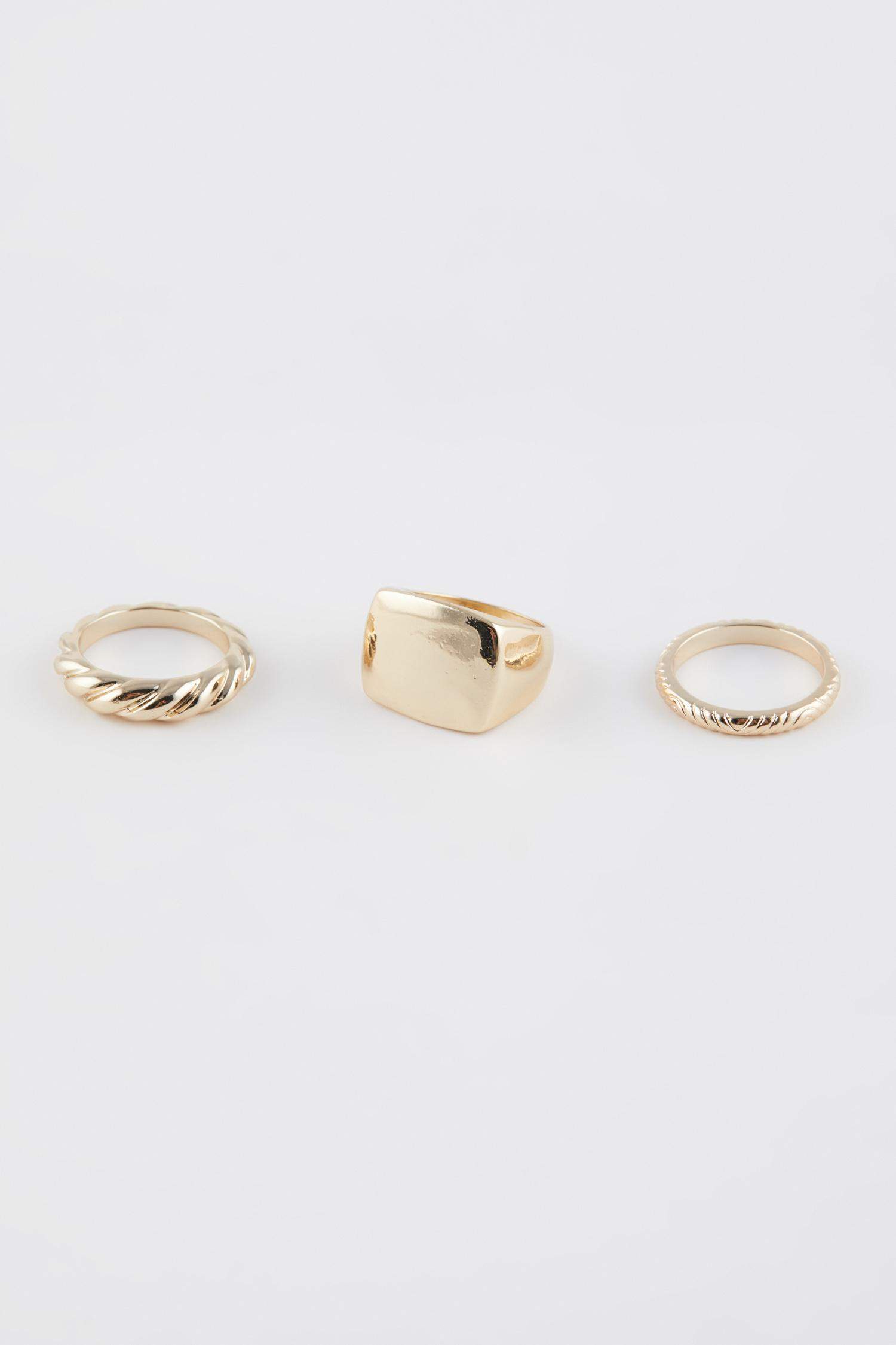 Kadın 3'lü Gold Yüzük