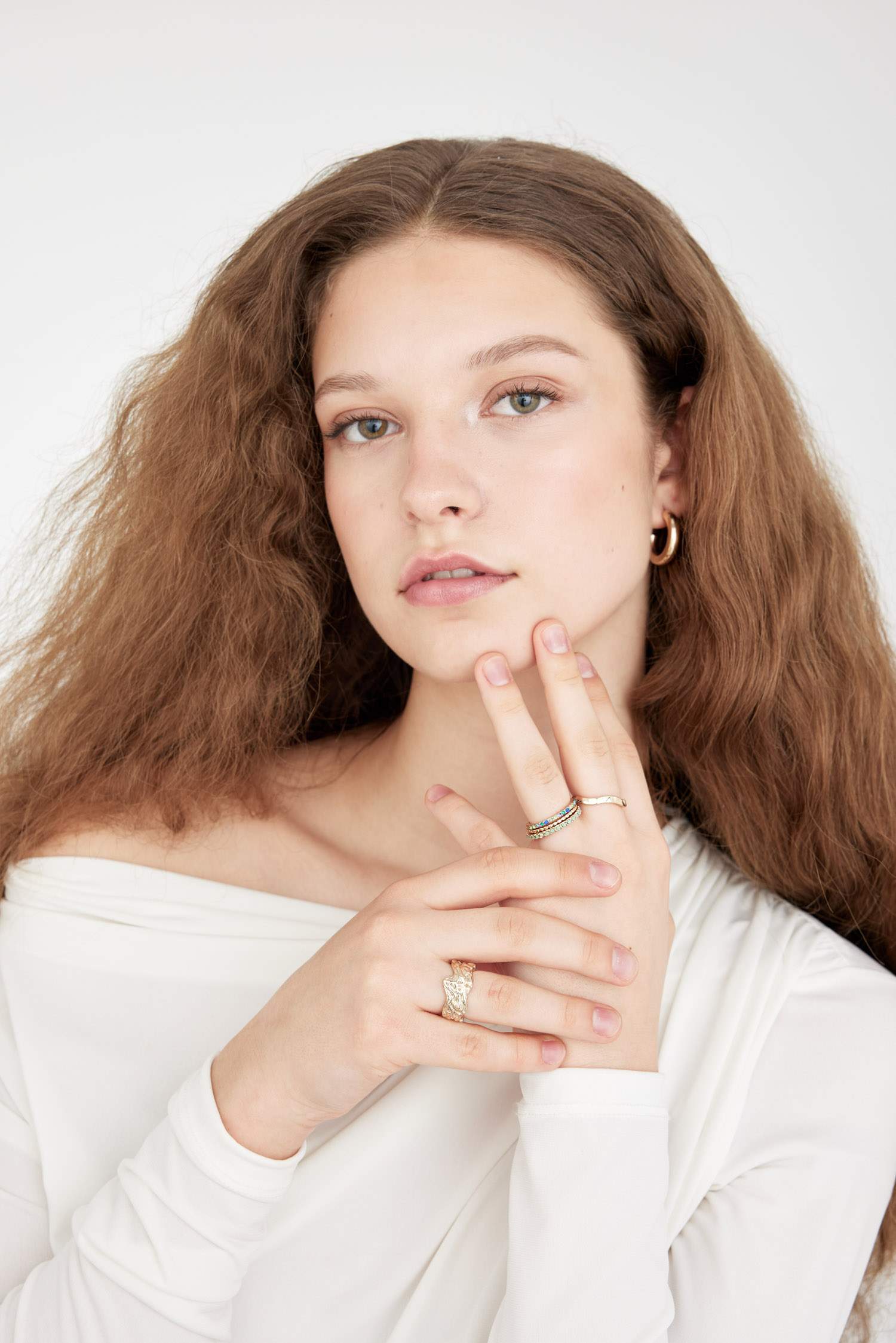 Lot de 5 Bagues dorées pour femme