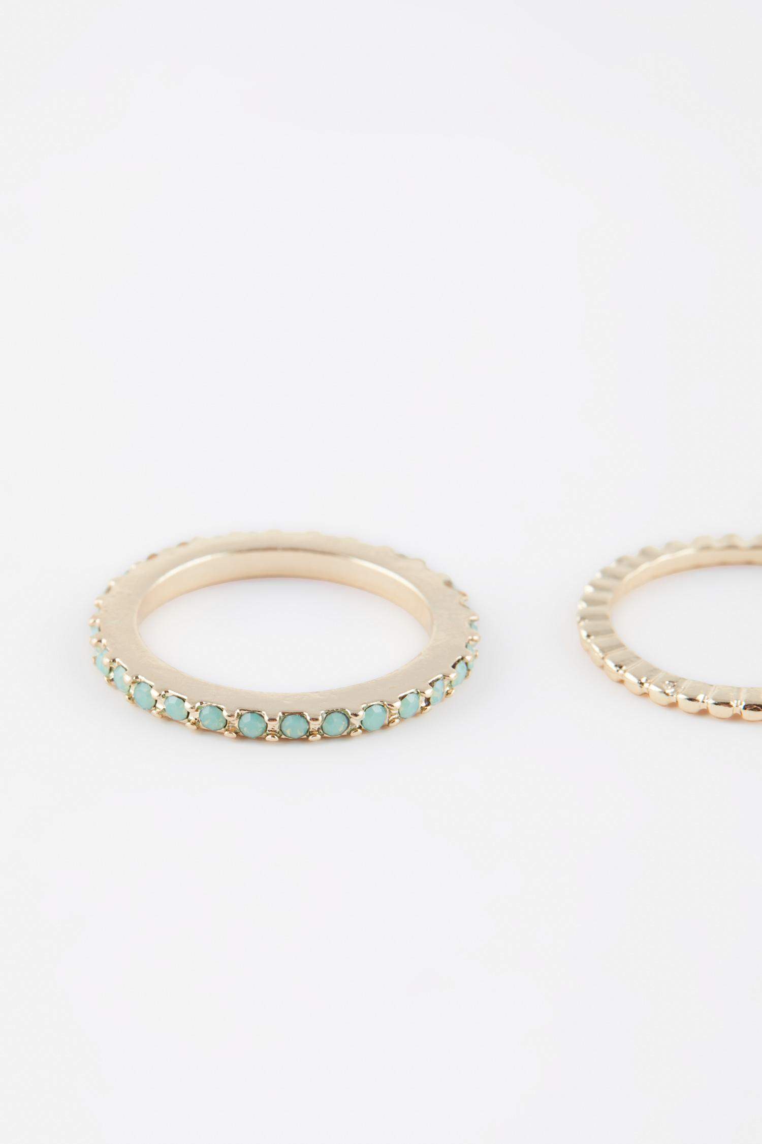 Lot de 5 Bagues dorées pour femme