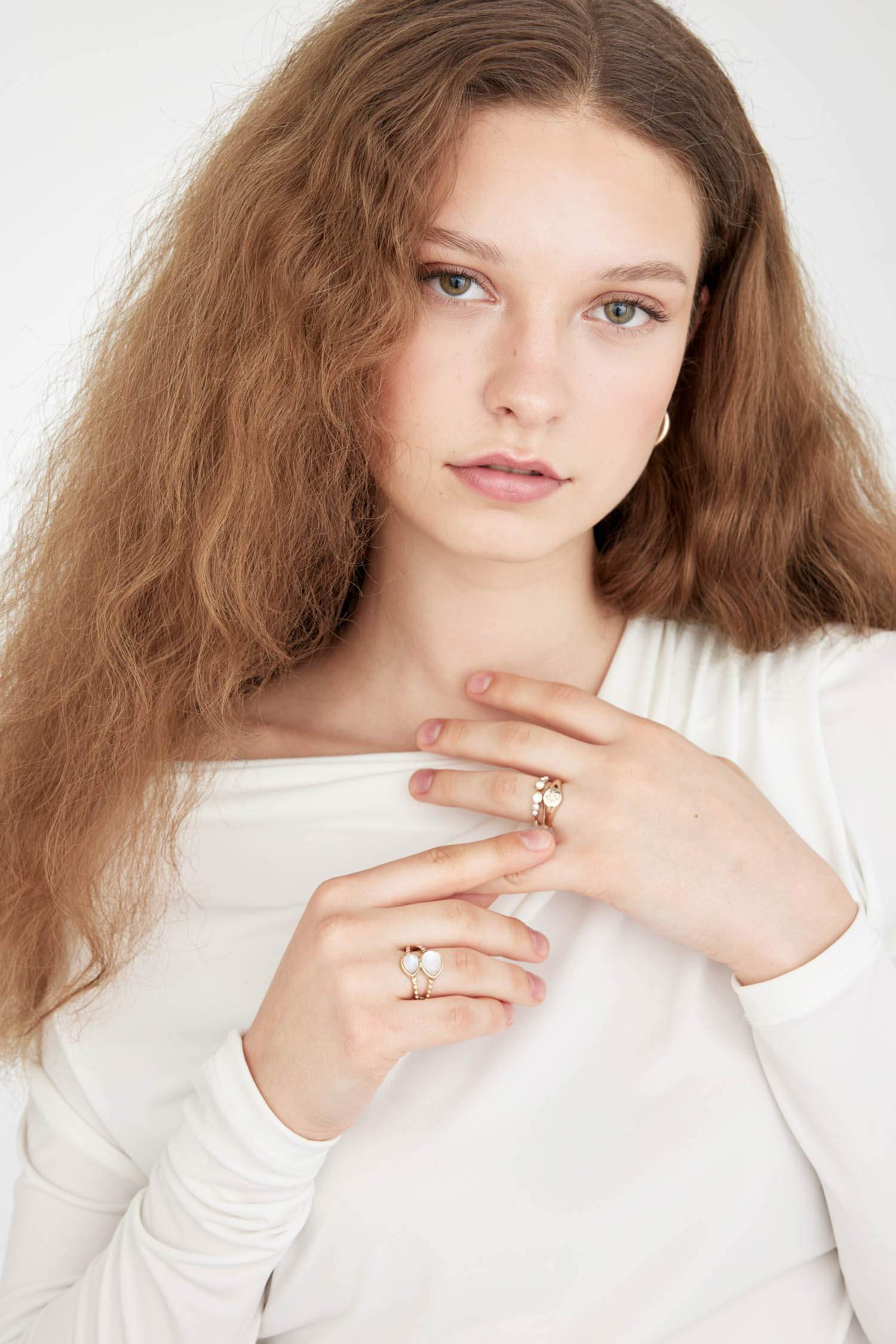 Lot de 3 Bagues dorées pour femme