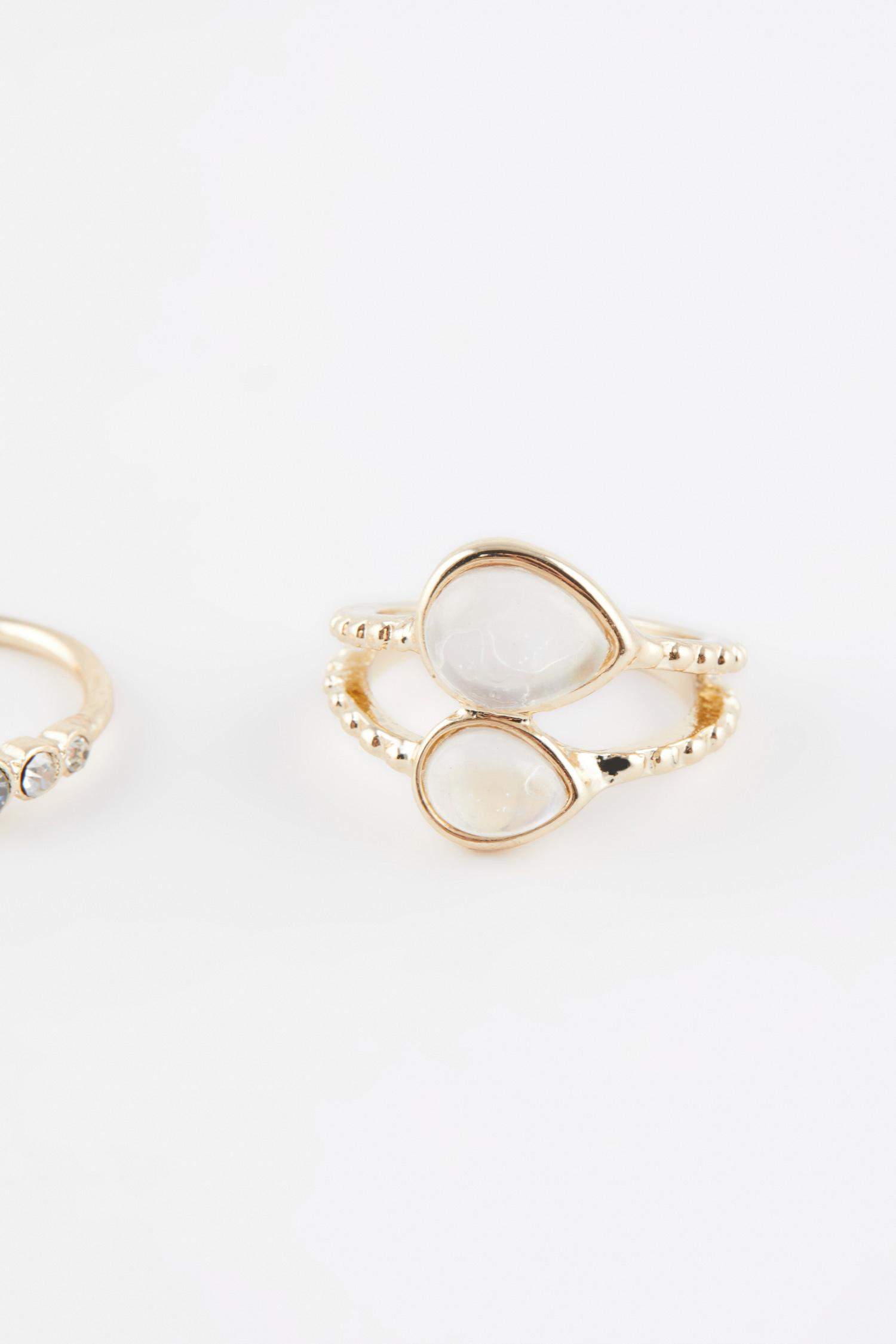 Lot de 3 Bagues dorées pour femme