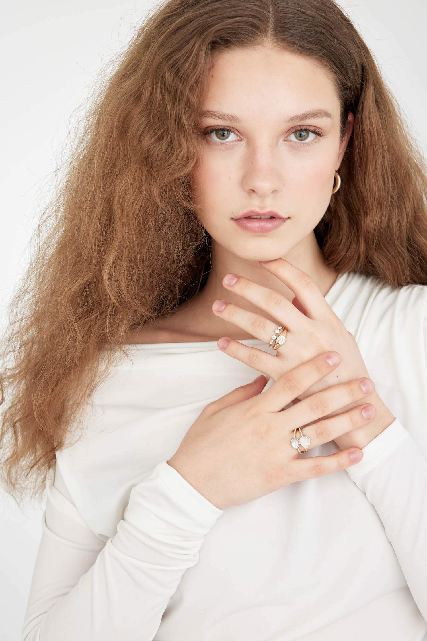 Lot de 3 Bagues dorées pour femme