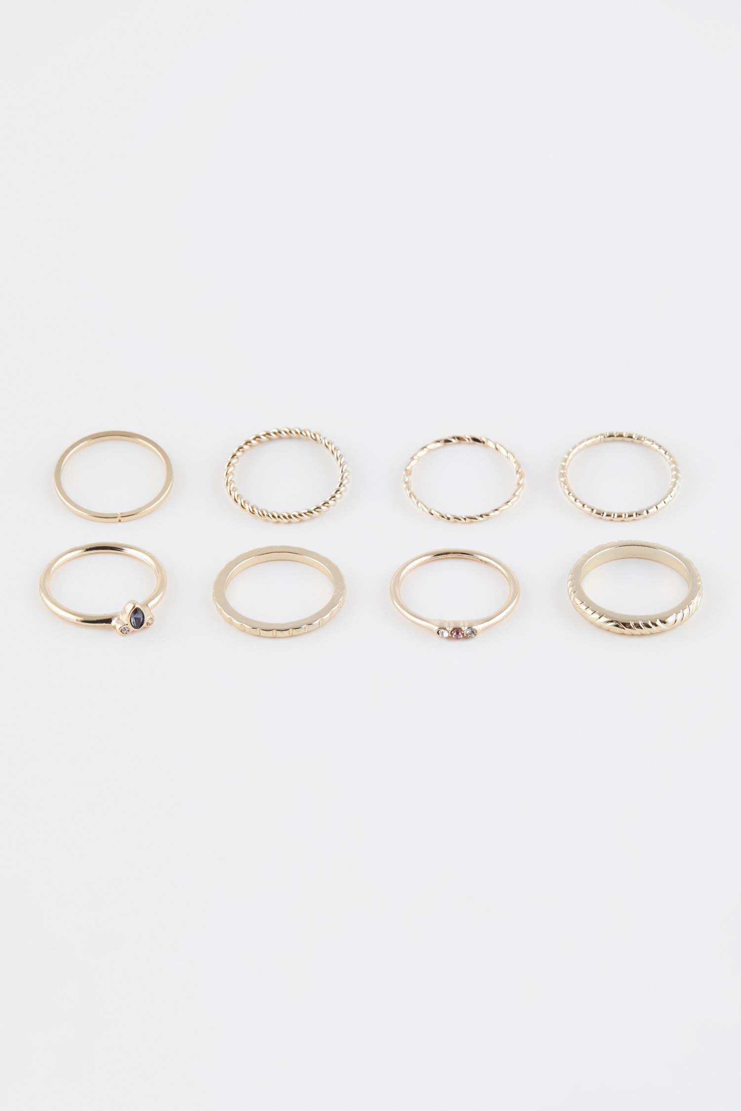 Kadın 8'li Gold Yüzük