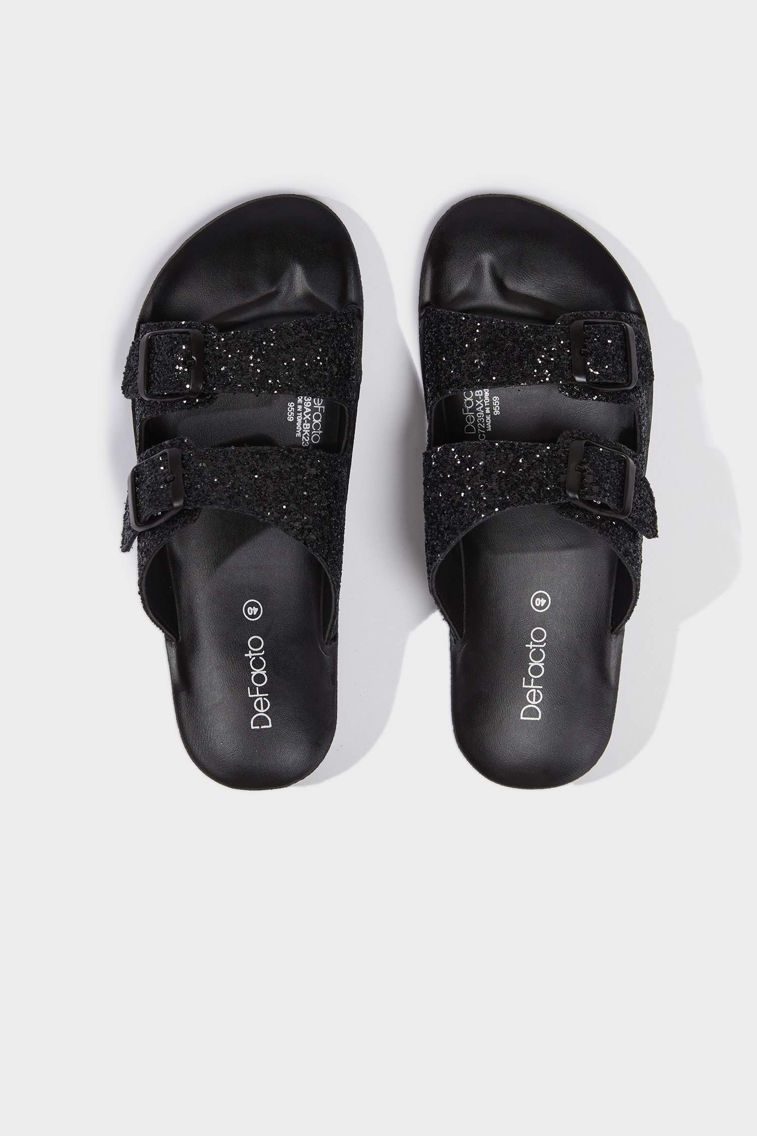 Woman High Sole Faux Leather Slippers