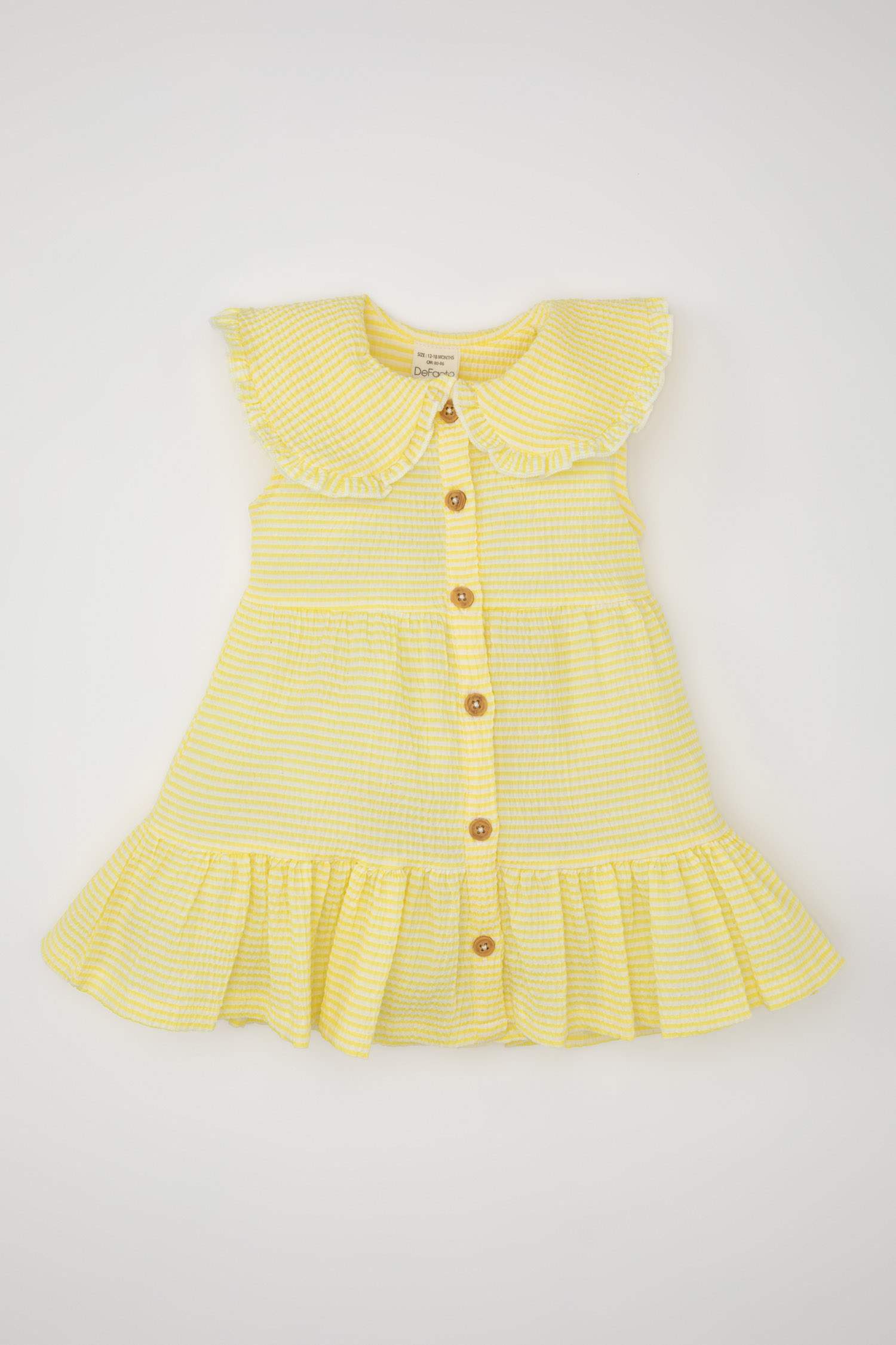 Baby Girl Striped Sleeveless Poplin Dress