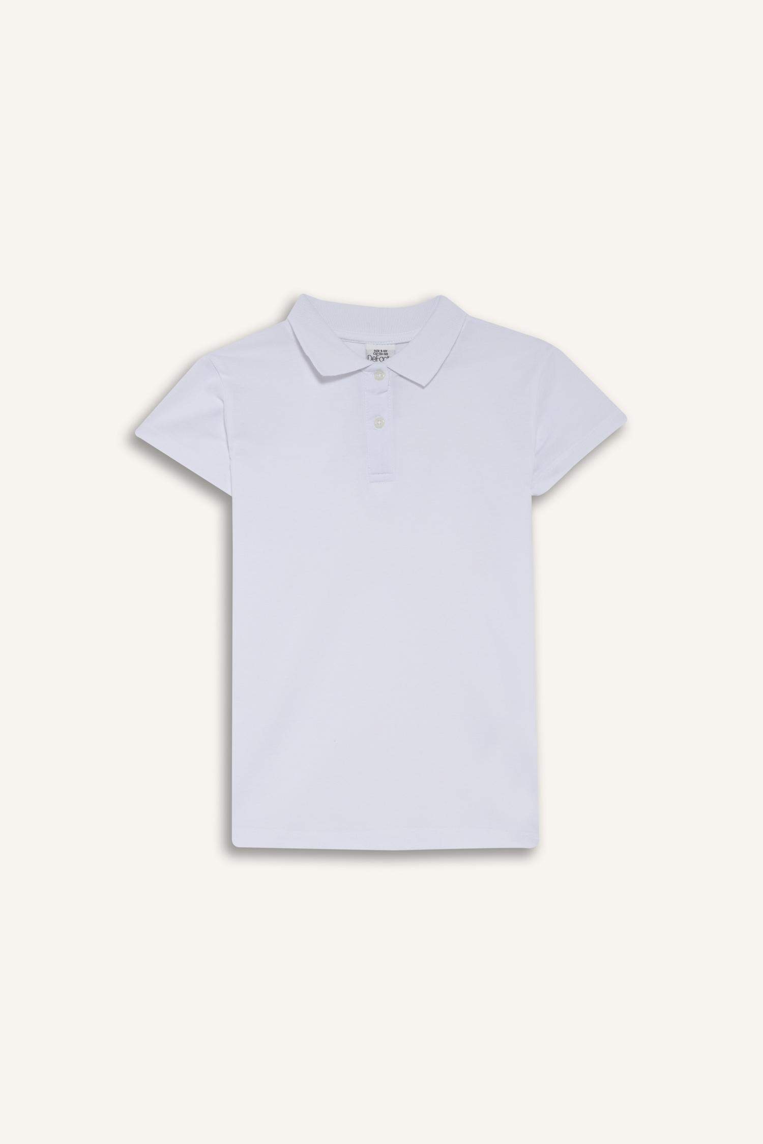 تيشيرت بولو كم طويل بيكة بيزك قصة عادية بياقة بولو من قطعتين