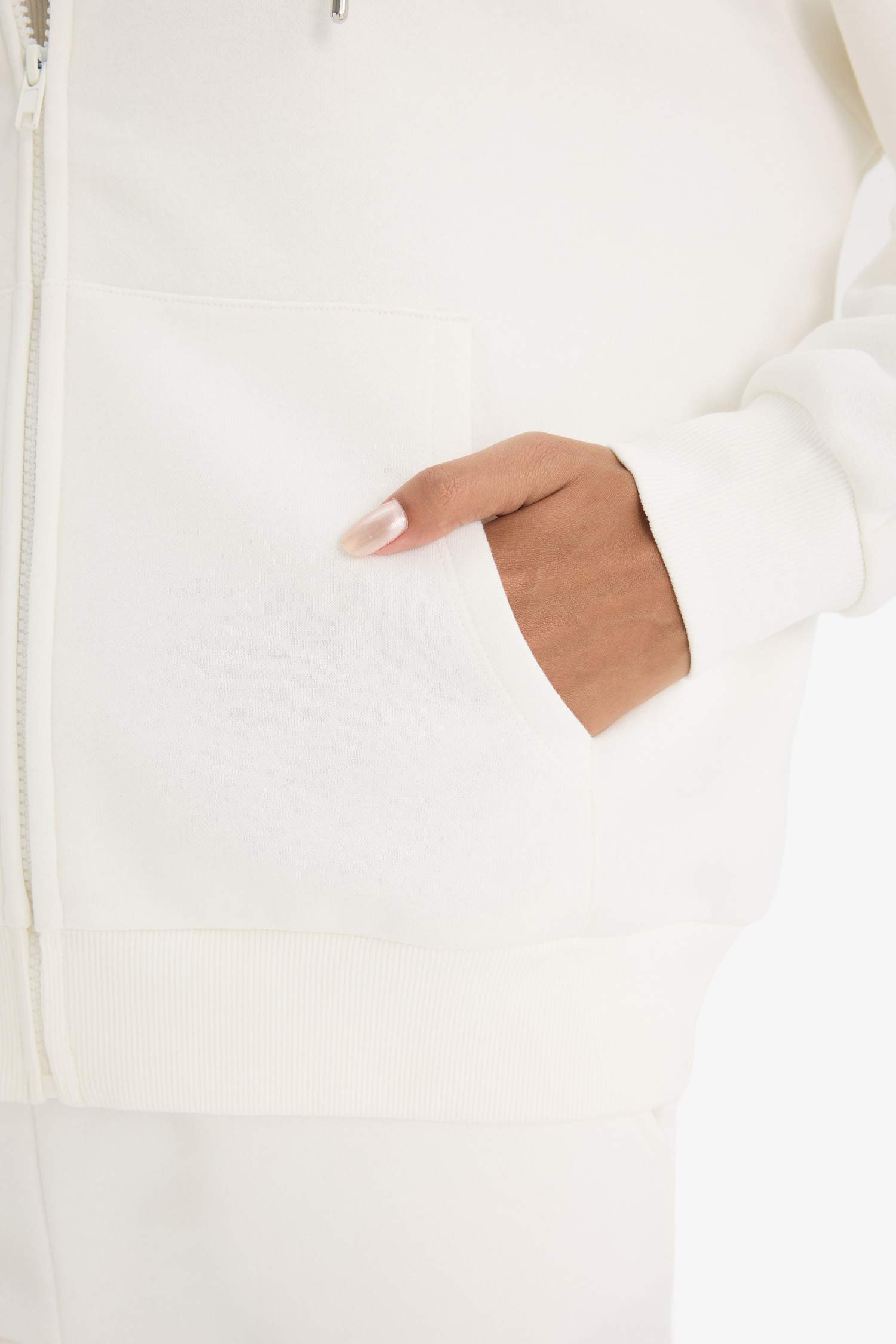 Sweat à capuche basique en tissu sweat épais