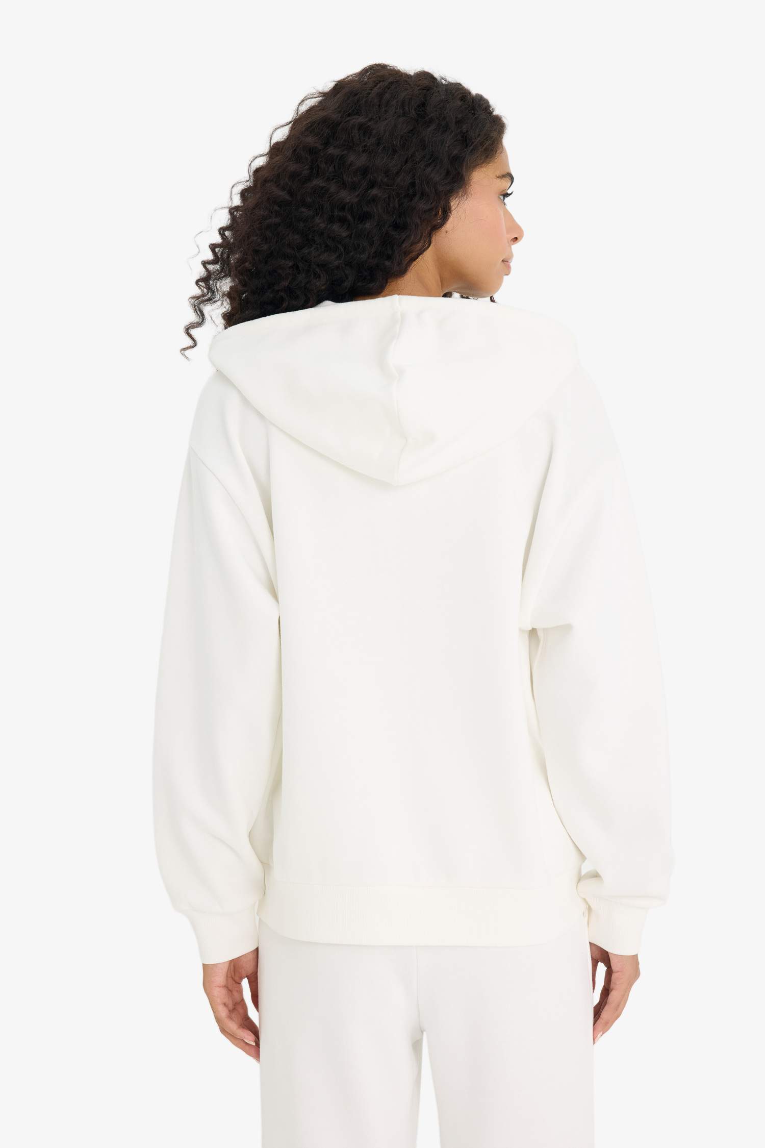 Sweat à capuche basique en tissu sweat épais