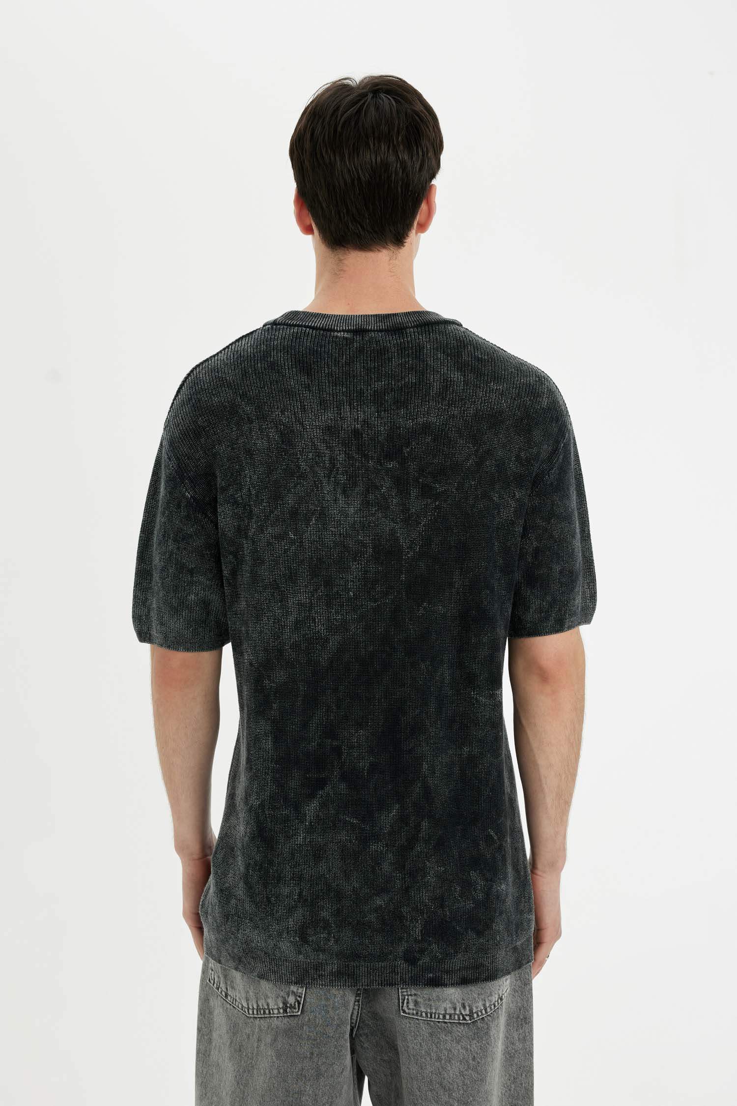 Relax Fit Crew Neck Knitwear T-Shirt