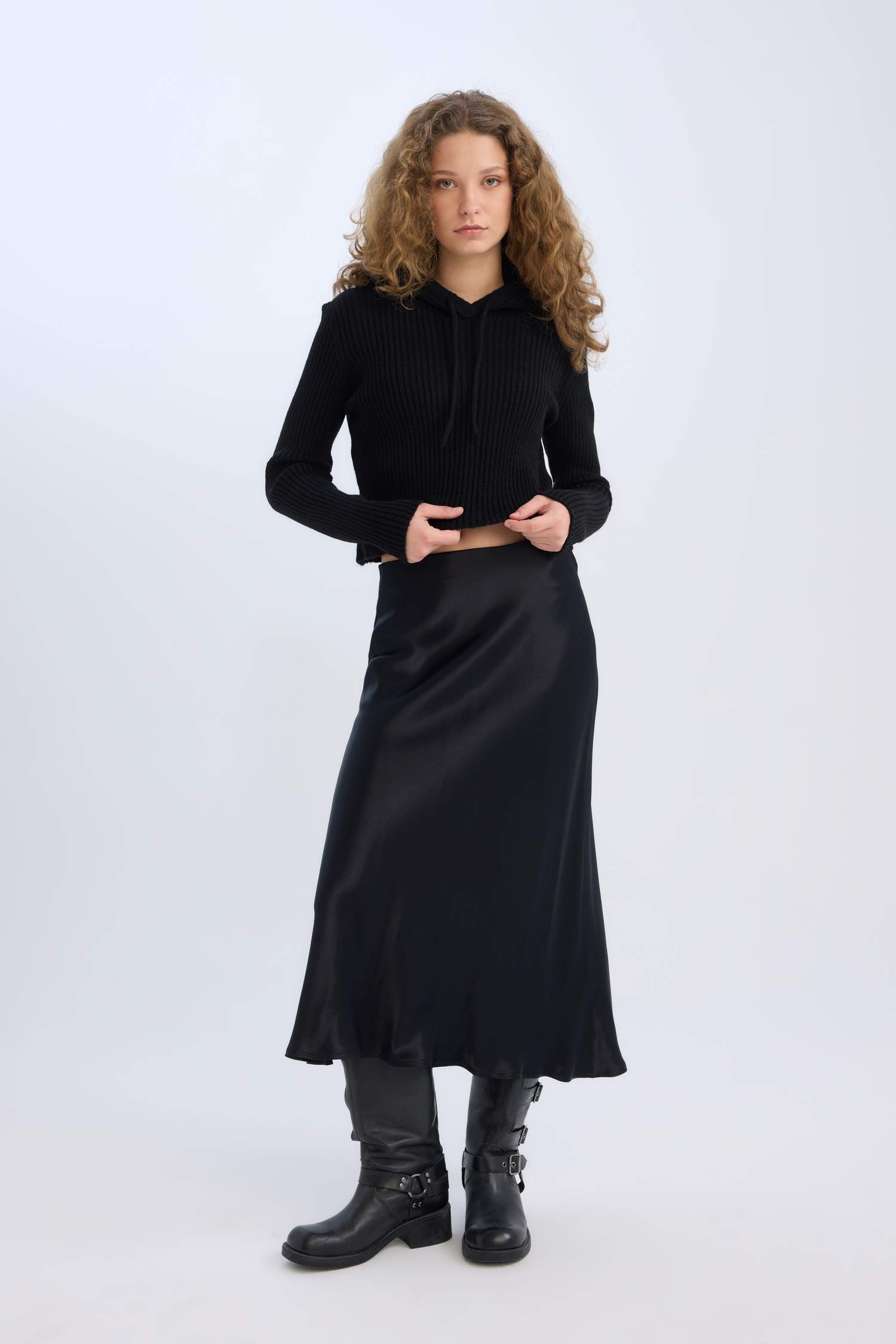 Regular Fit Hooded Knitwear Pullover