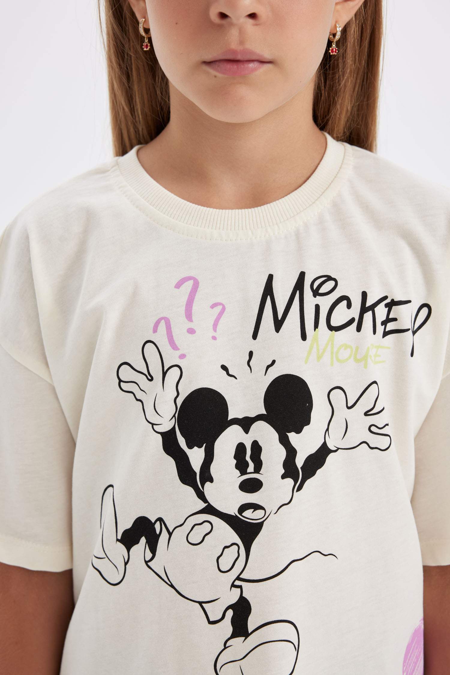 Girl Disney Mickey & Minnie Oversize Fit Short Sleeve T-Shirt