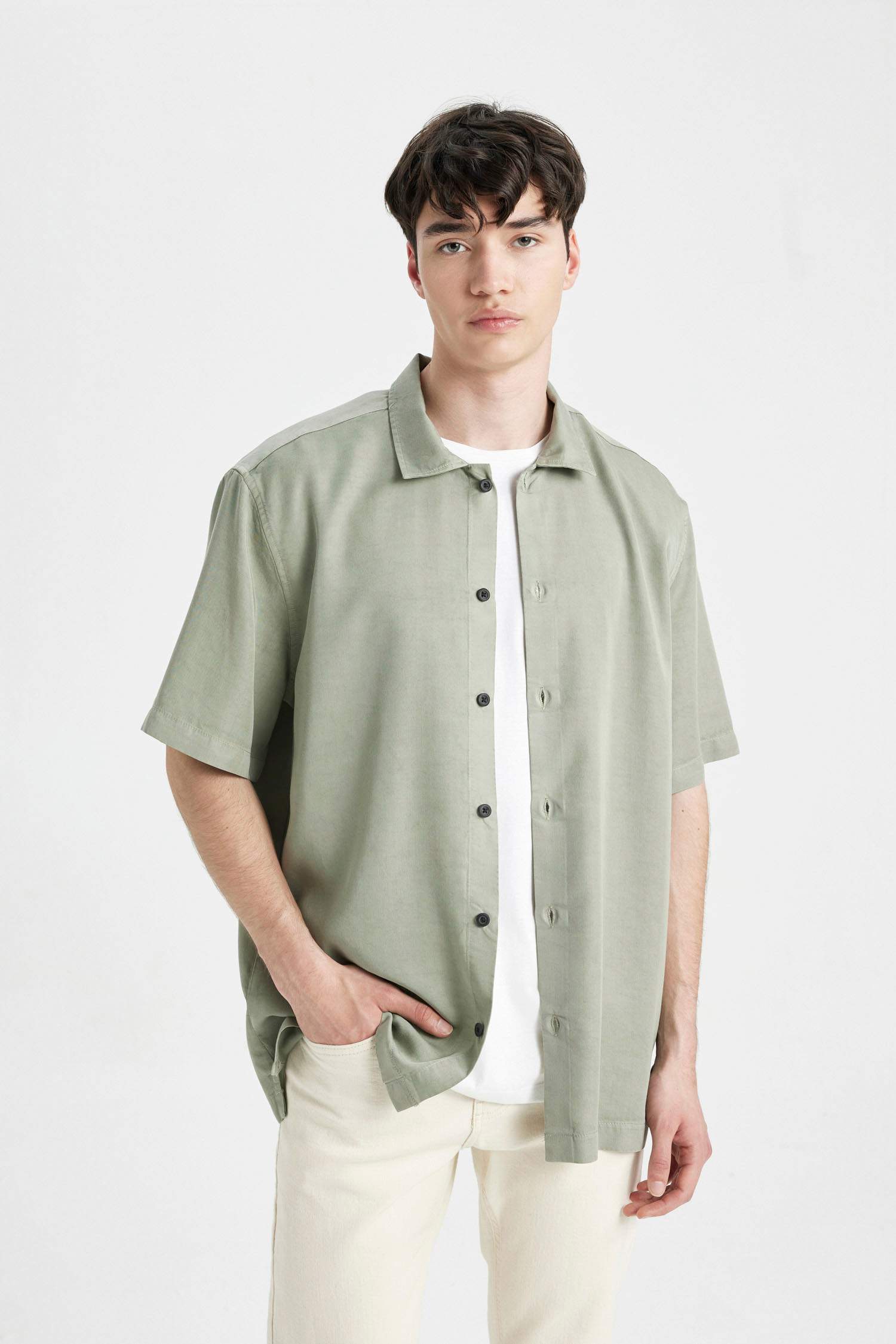 قميص بولو نص كم قطن قصة مريحة