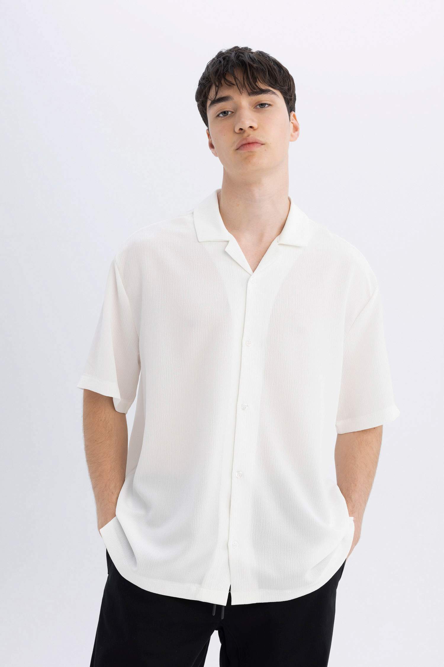 قميص نص ردن قصة مريحة بياخة بولو