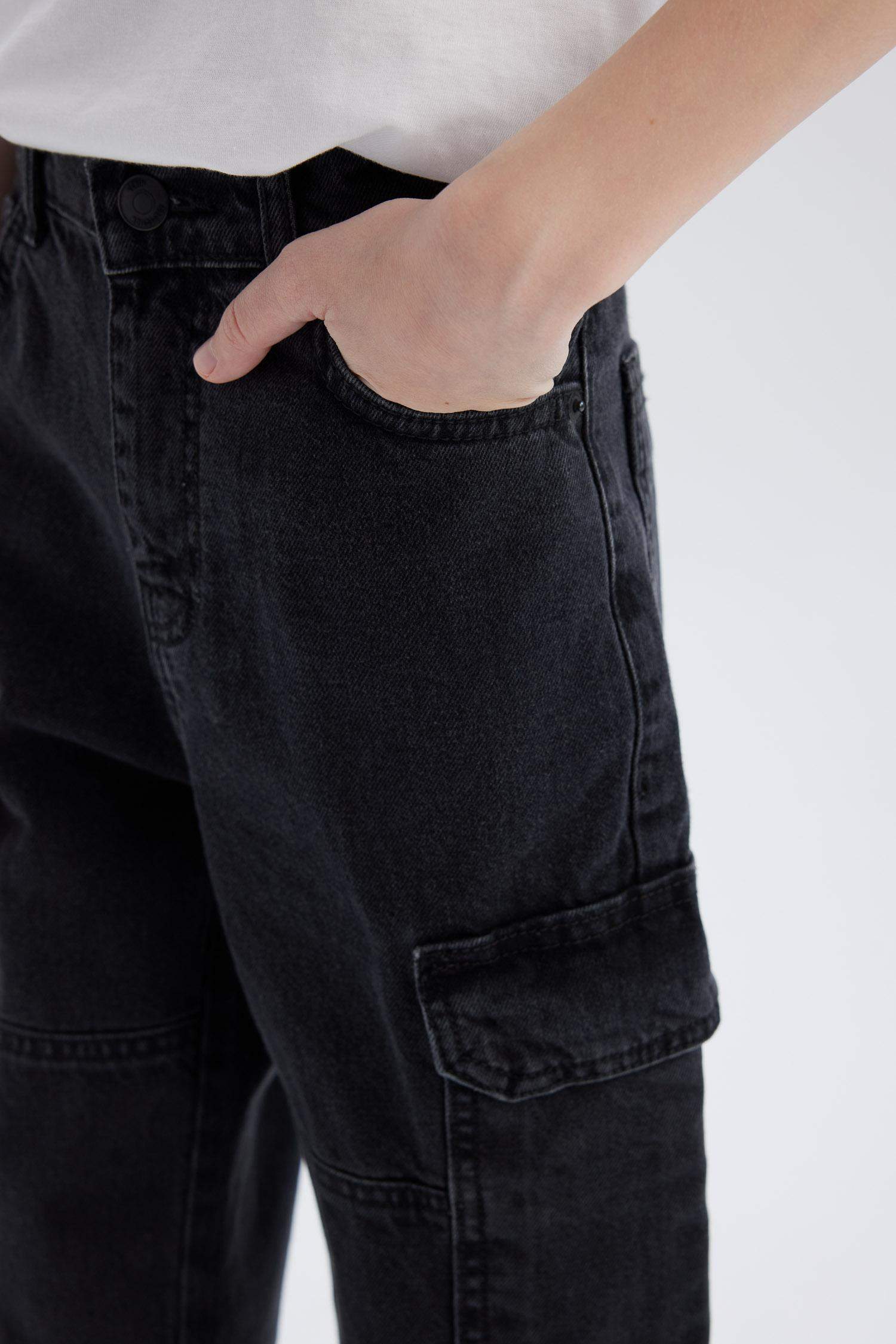 Erkek Çocuk Kargo Fit Jean Pantolon