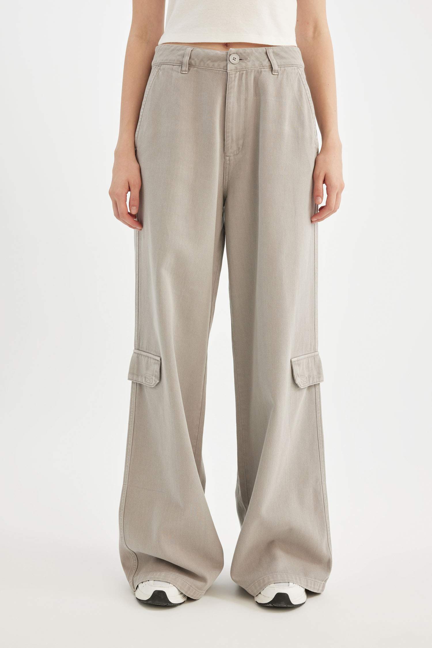 Coool кең аяқ габардин Шалбар