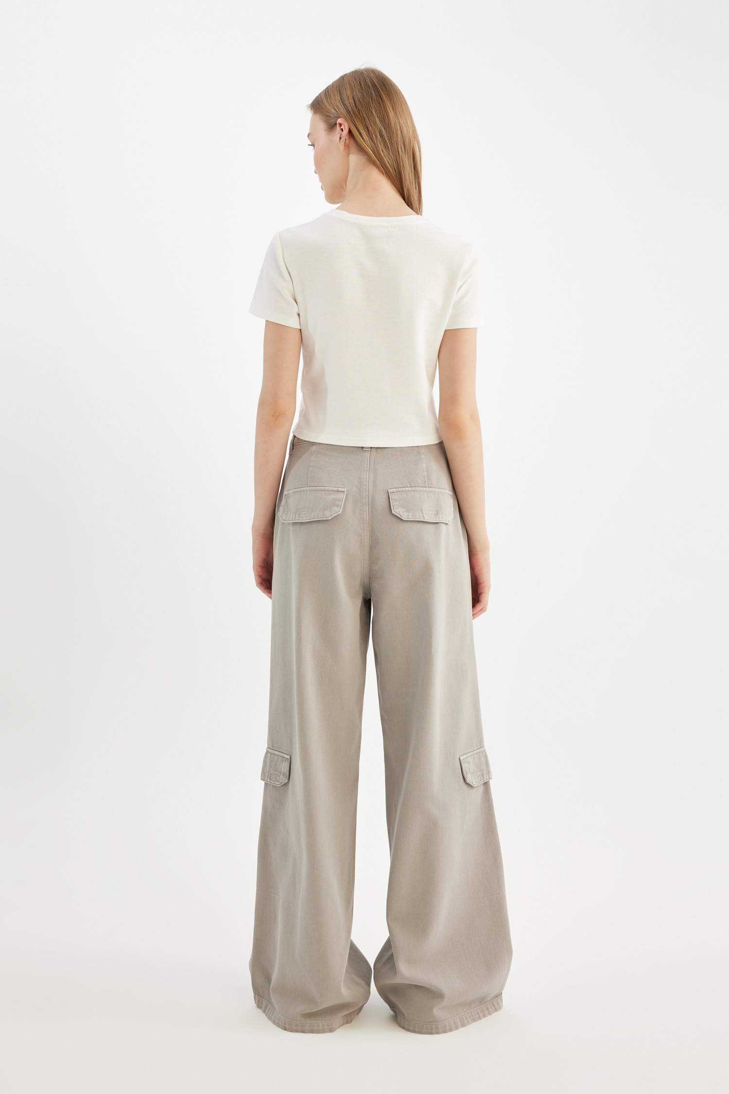 Coool кең аяқ габардин Шалбар