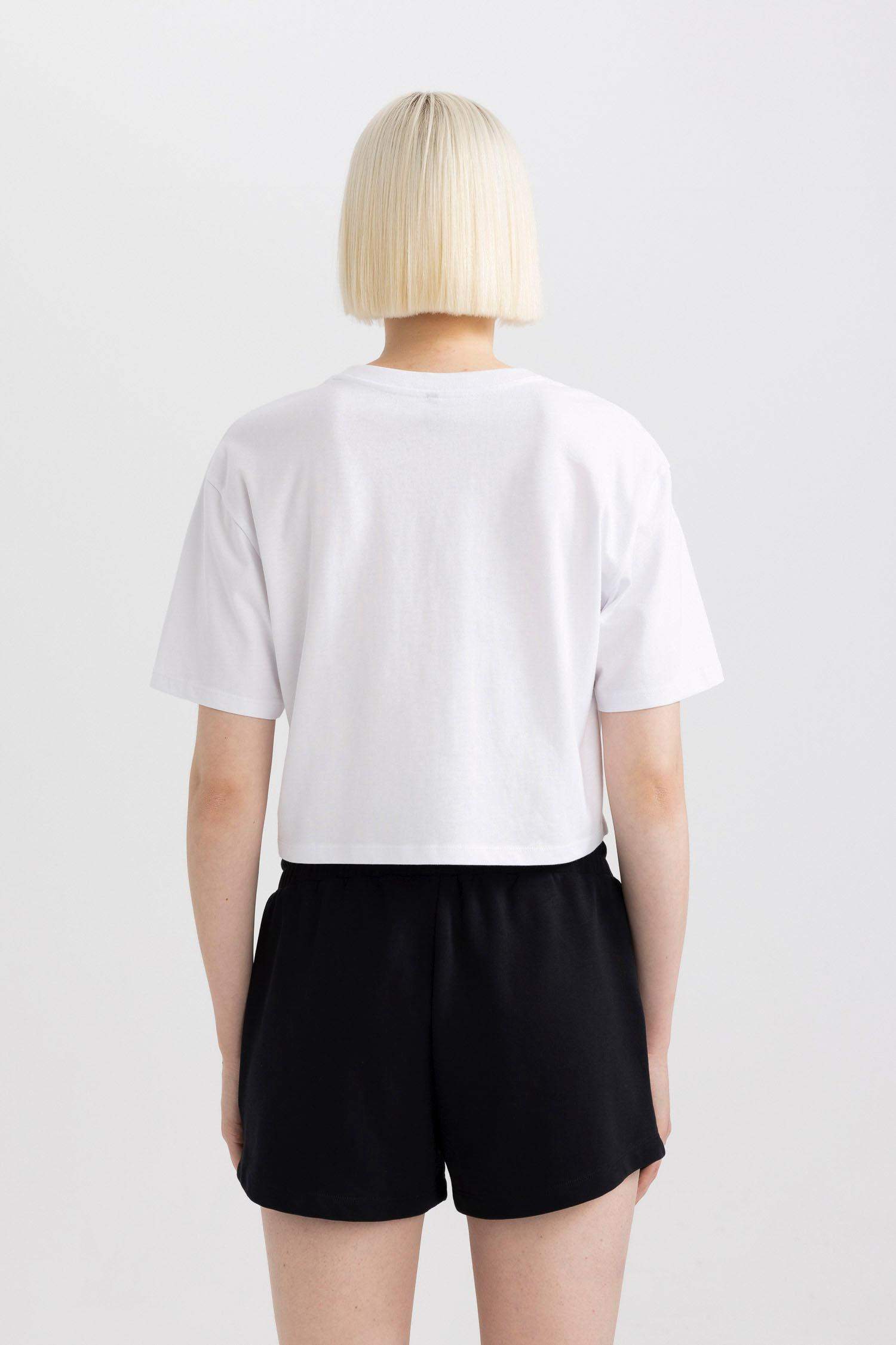 تيشيرت نص ردن أوفر سايز بياخة مستديرة