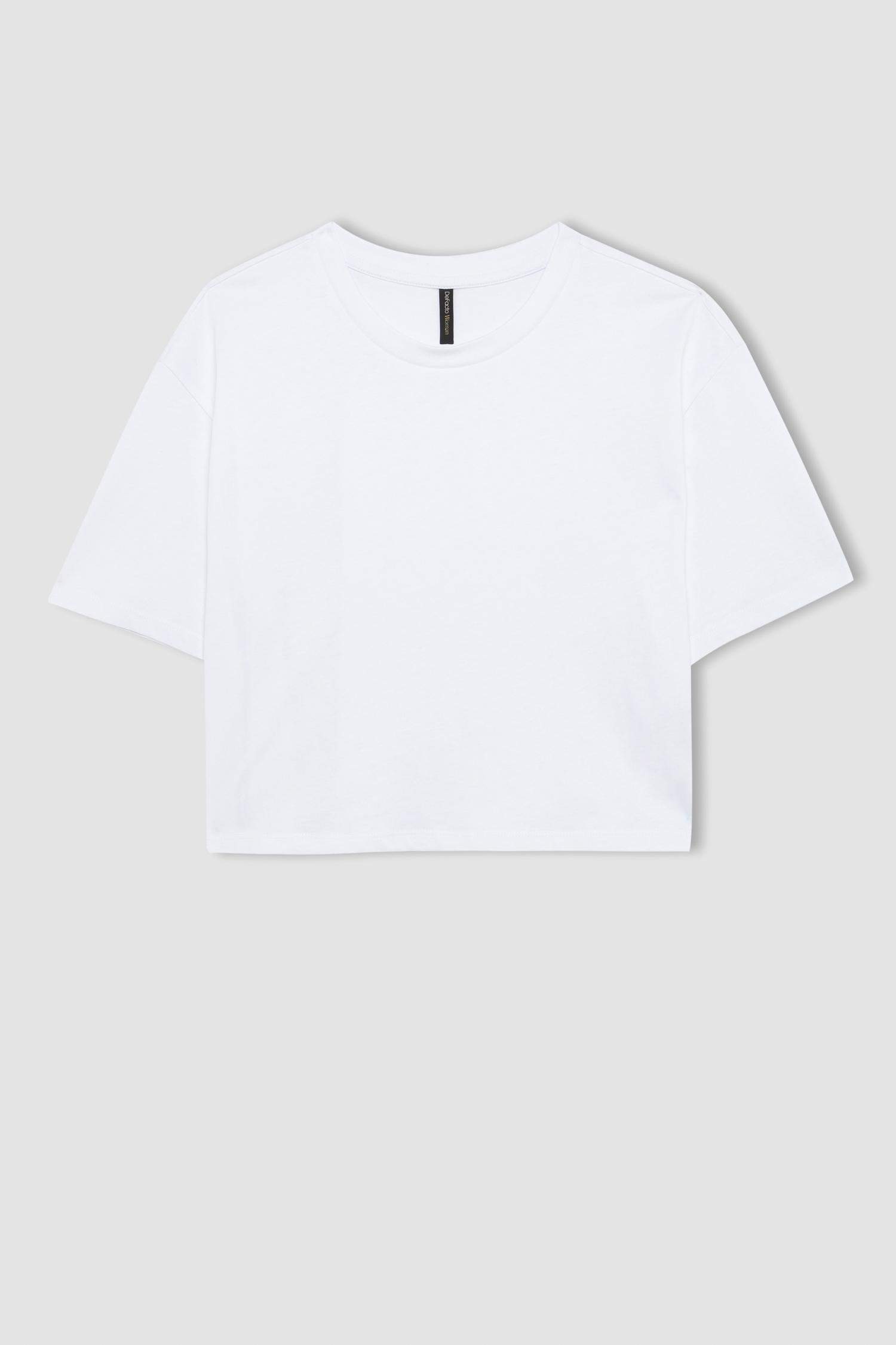 تيشيرت نص ردن أوفر سايز بياخة مستديرة