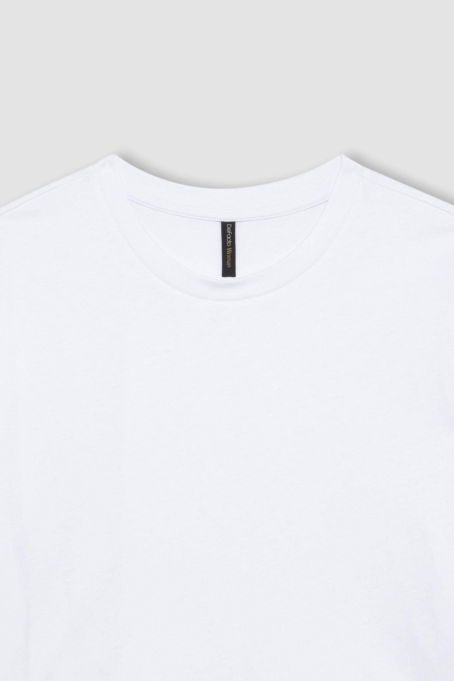 تيشيرت نص ردن أوفر سايز بياخة مستديرة