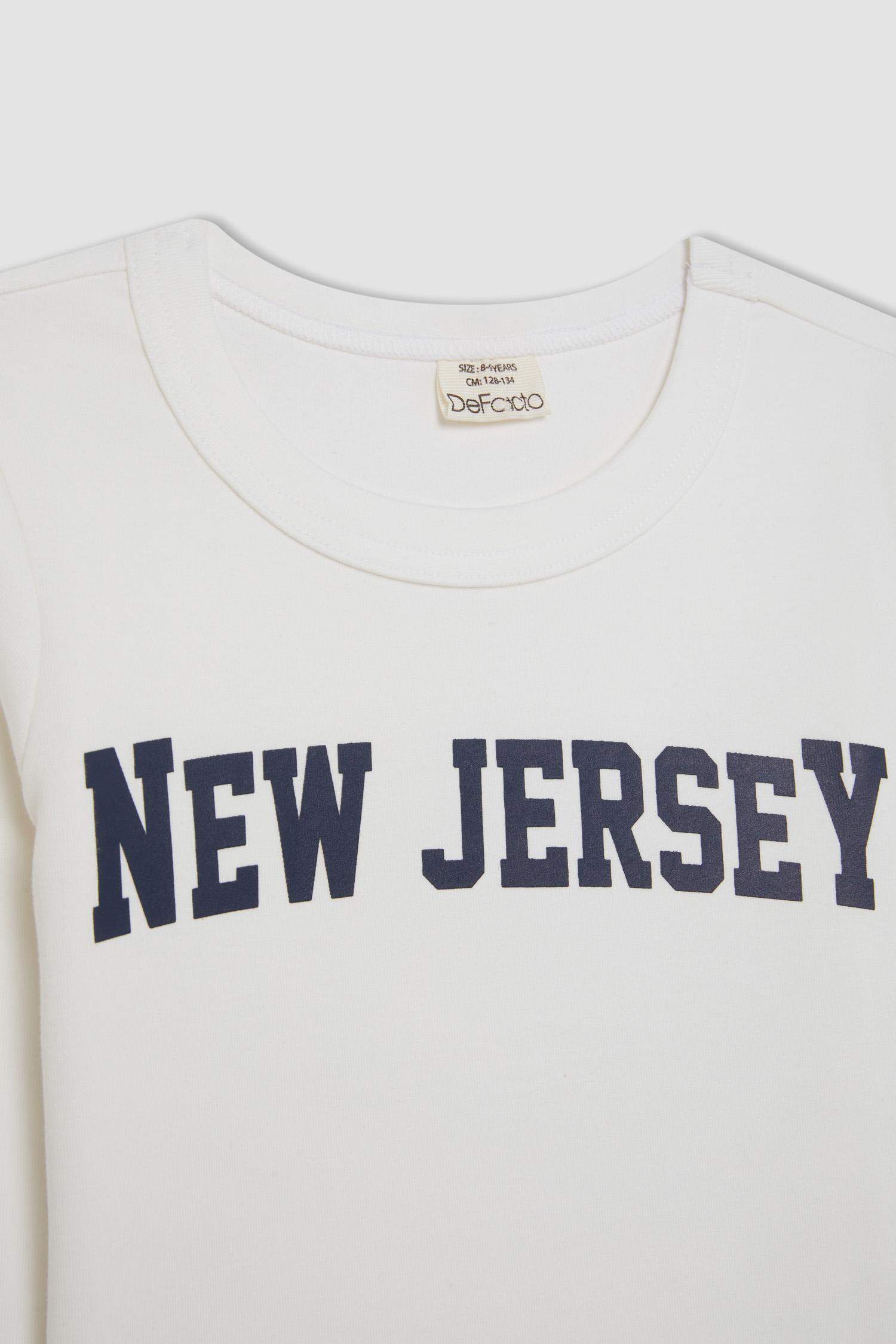 Girl Crew Neck Printed Corduroy School T-Shirt