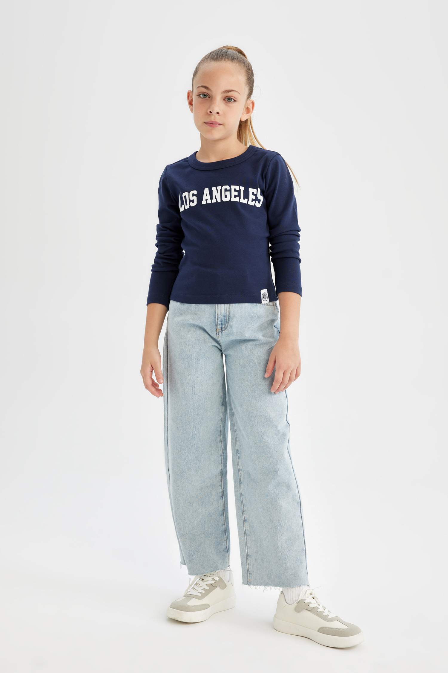 Футболка с длинным рукавом для девочек, Школьная коллекция