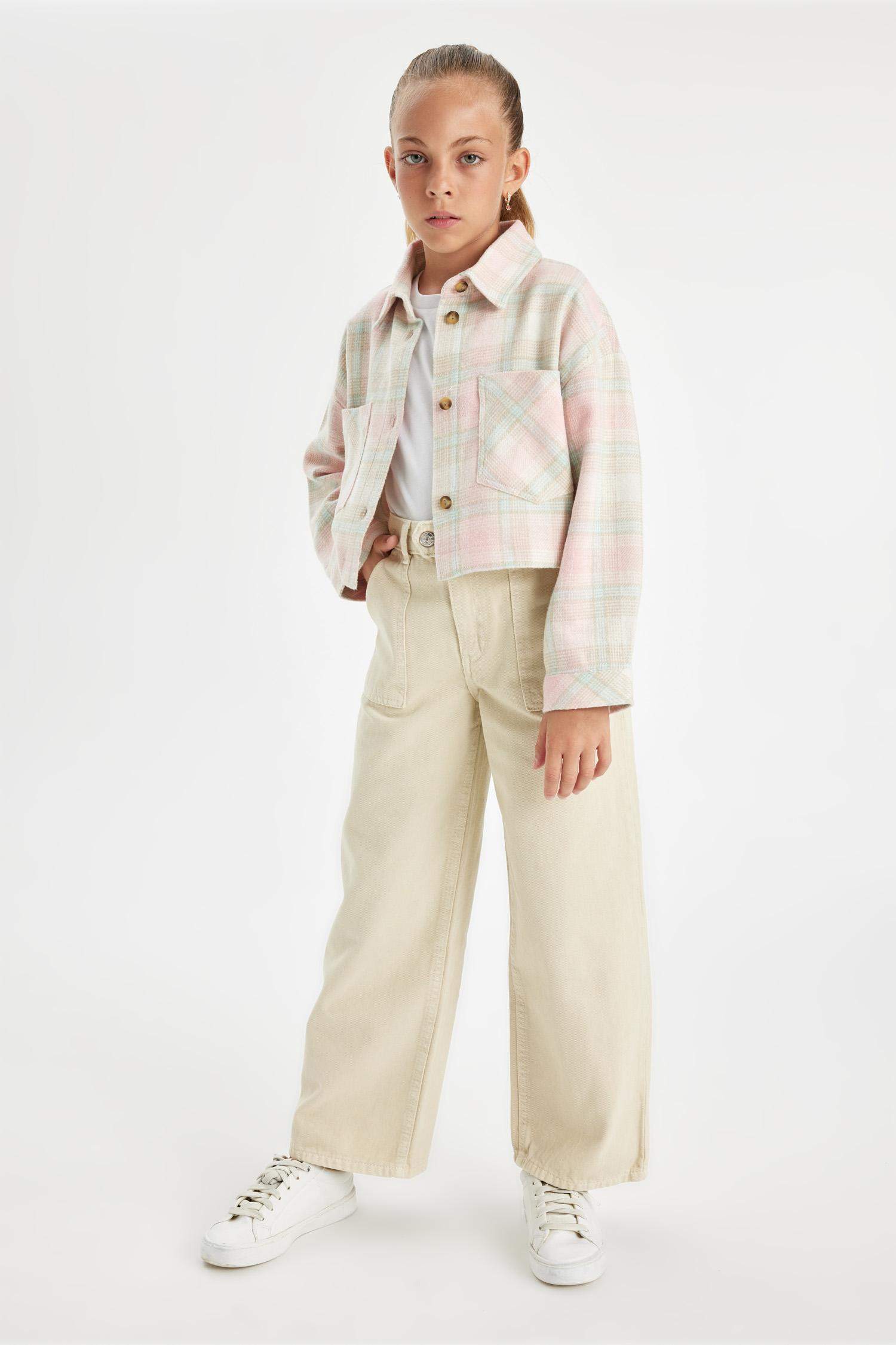 Pantalon en coton à jambes larges