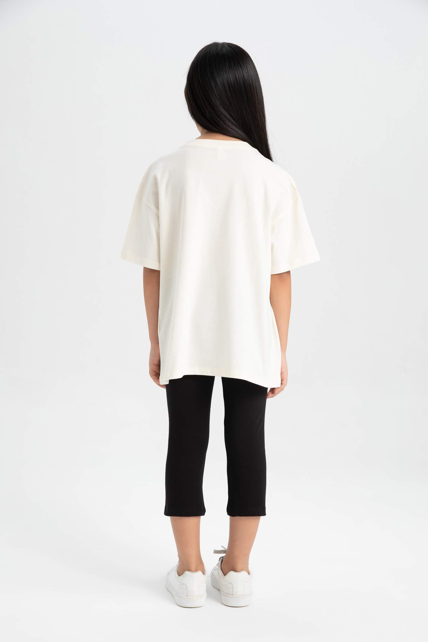 Girl Printed Short Sleeve T-Shirt Leggings 2 Piece Set