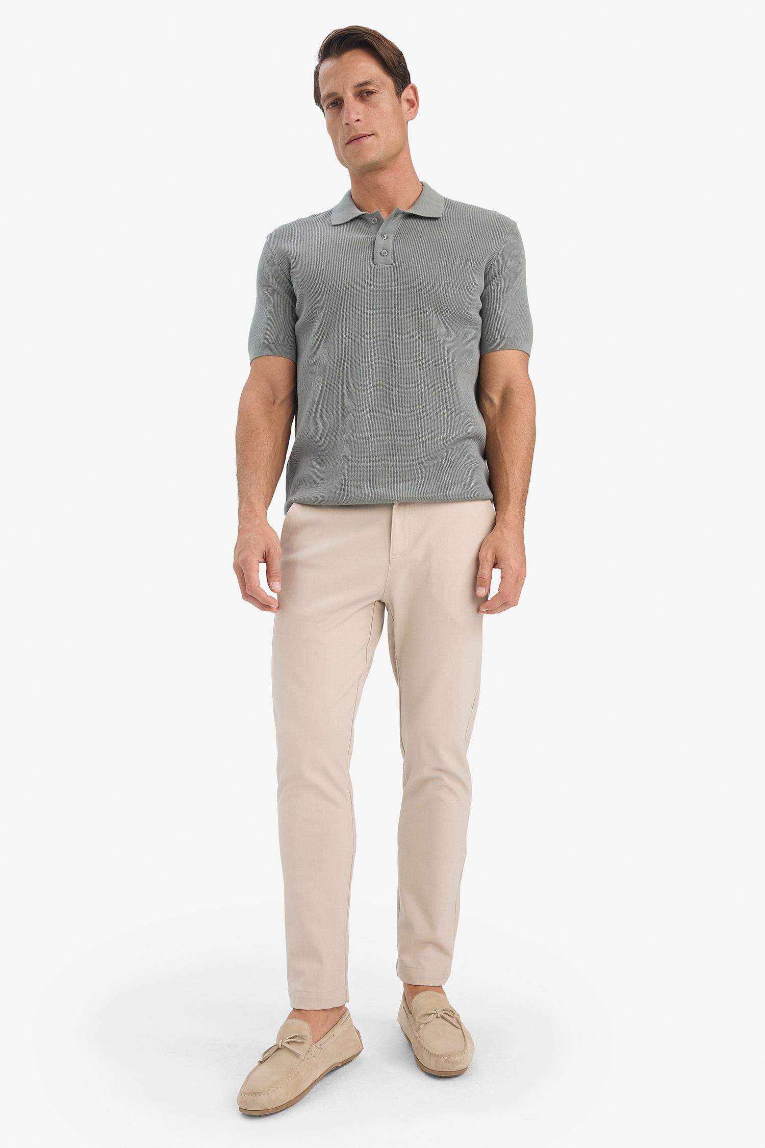 Tailored Fit Normal Kesim Düz Paça Her Yöne Esneyen Yazlık Kumaş Pantolon