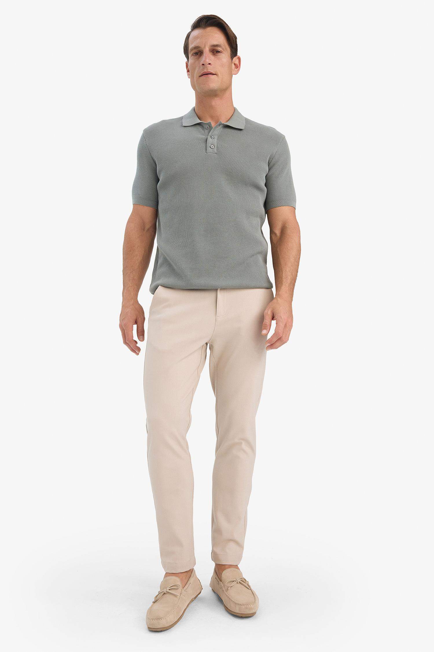 Tailored Fit Normal Kesim Düz Paça Her Yöne Esneyen Yazlık Kumaş Pantolon