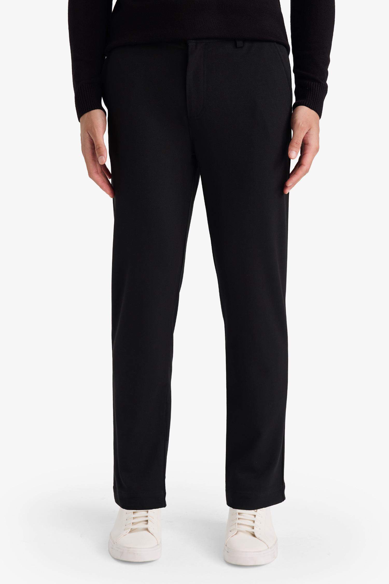 Tailored Fit Straight Leg Stretch Trousers
