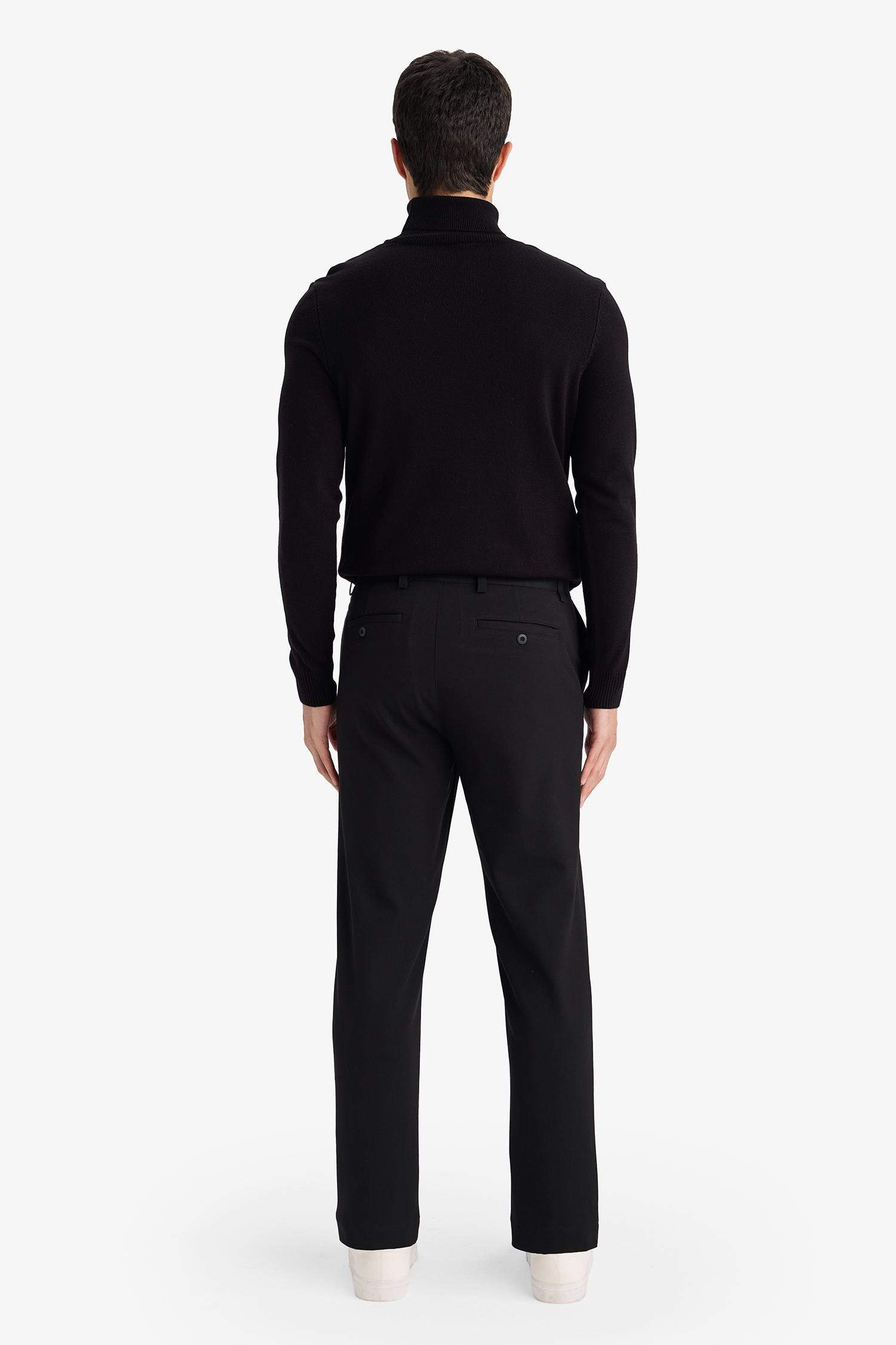 Tailored Fit Straight Leg Stretch Trousers