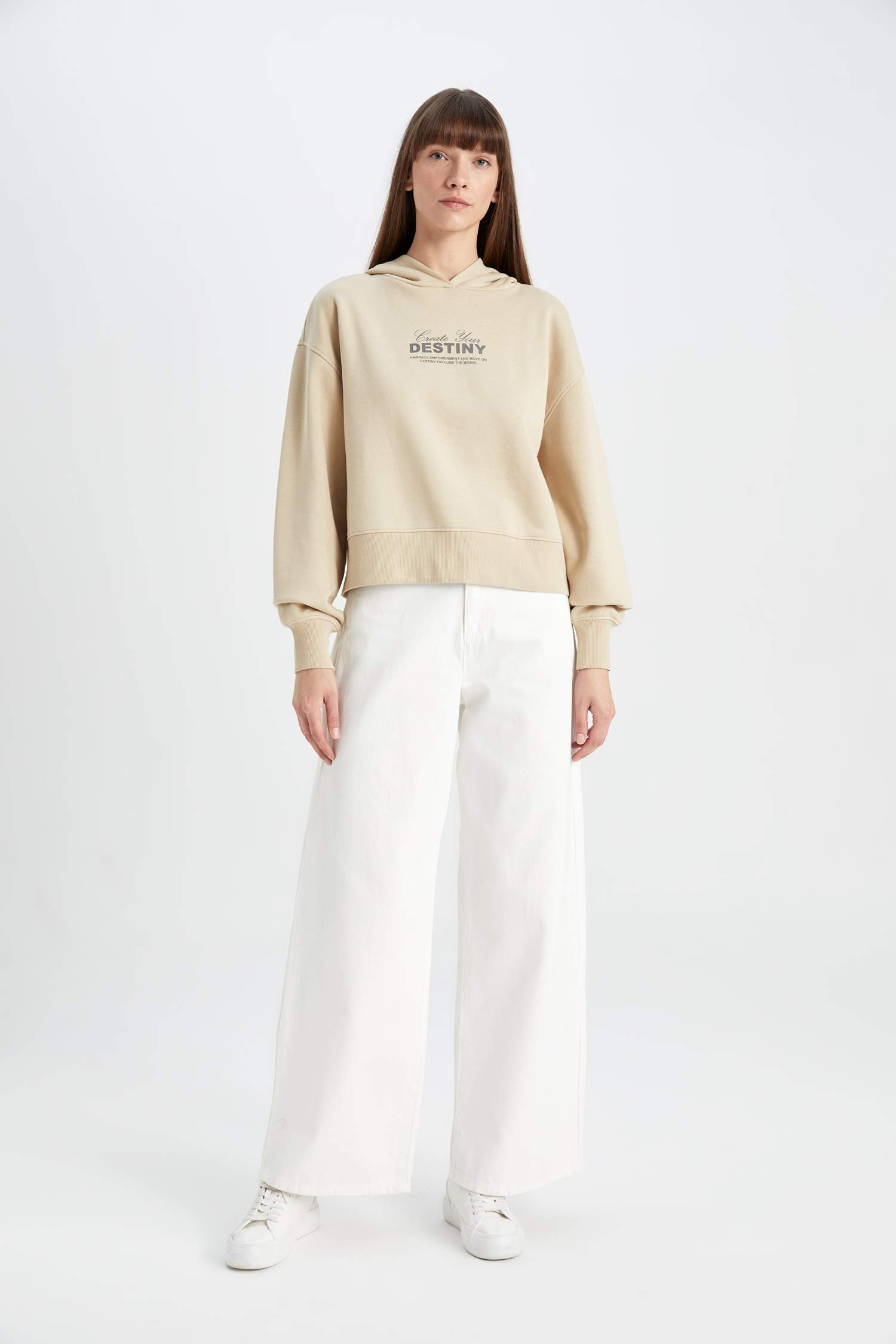 бокси фит слоган бас киімді Свитер