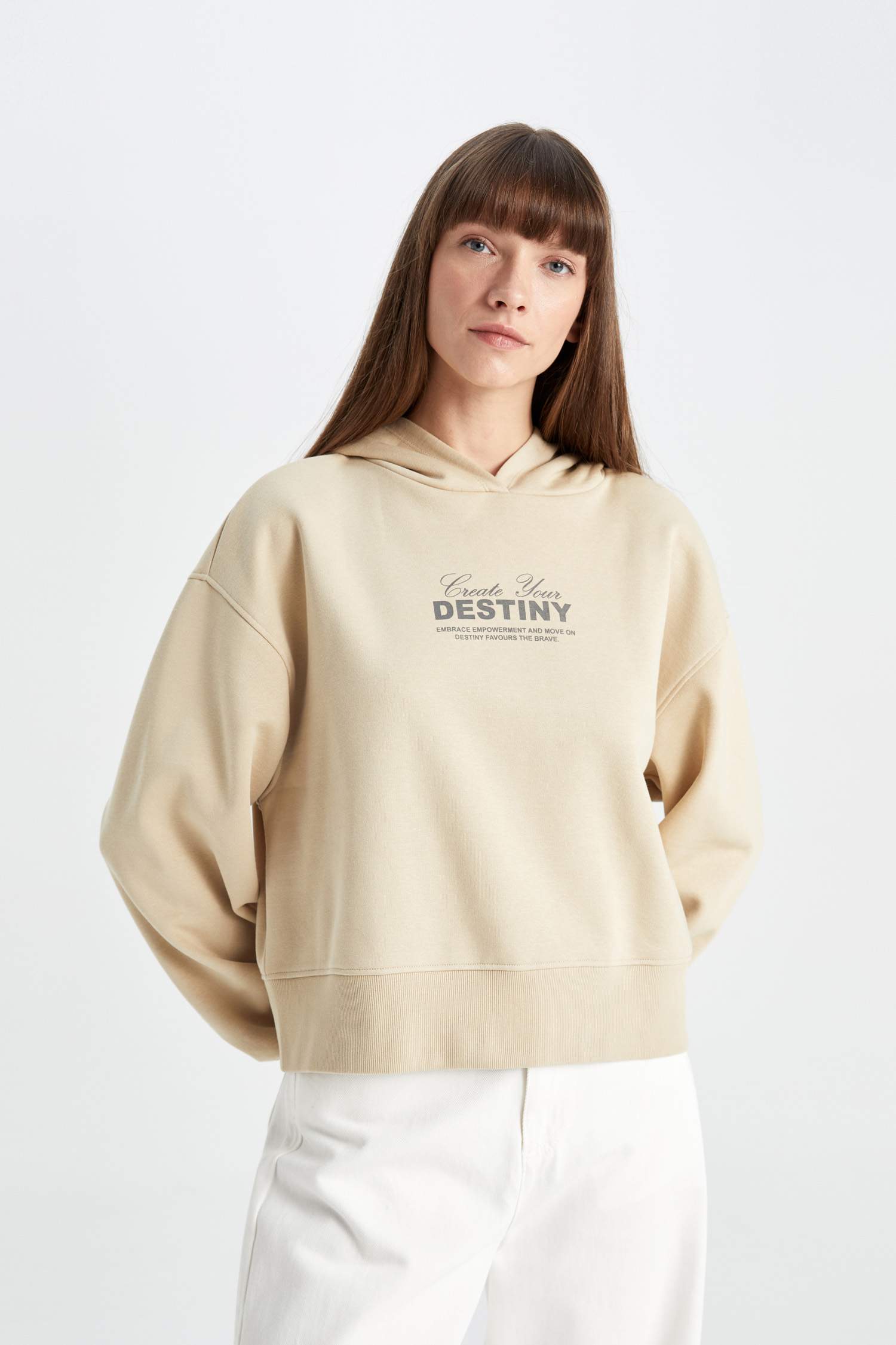 бокси фит слоган бас киімді Свитер