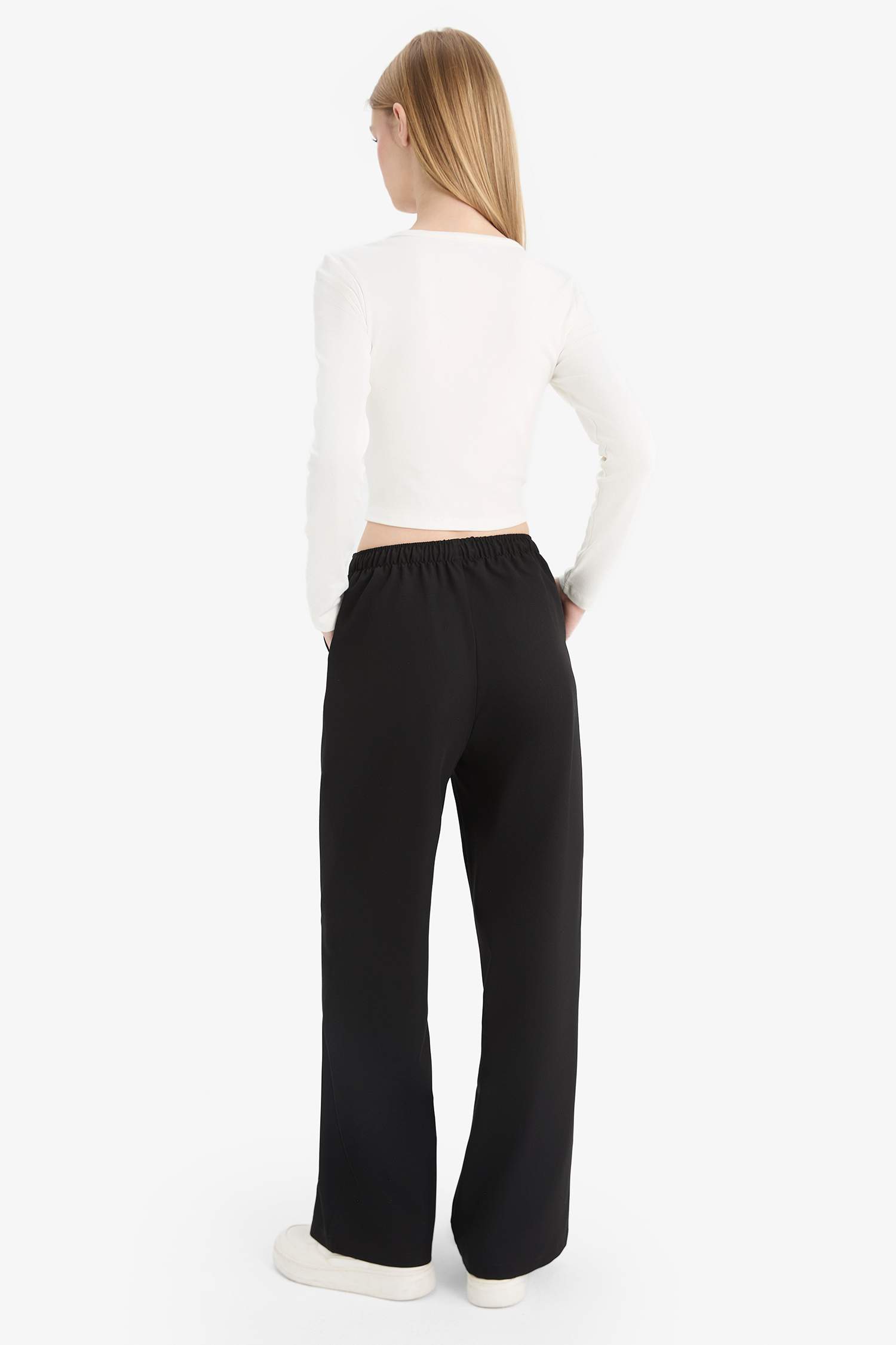 Wide Leg Regular Waist Trousers