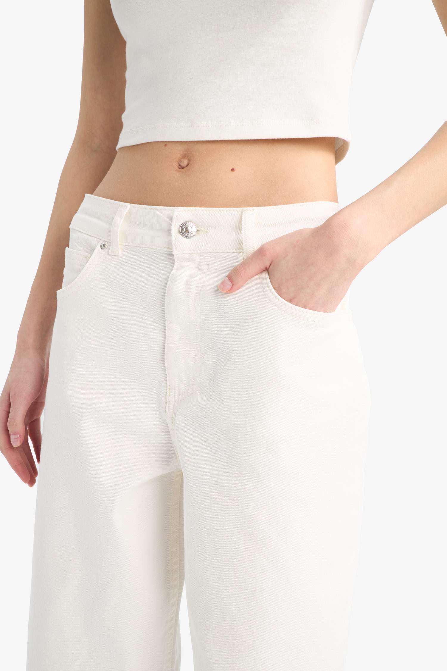 Брюки базовые Culotte с высокой талией из габардина