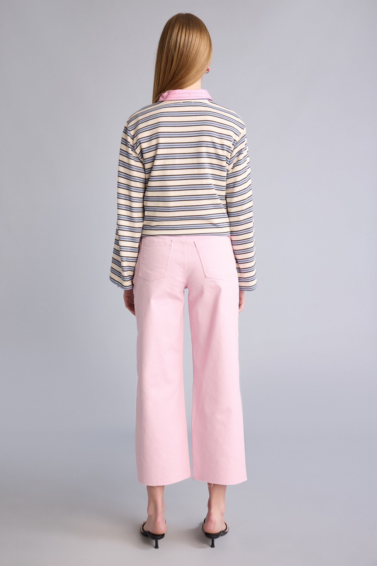 DeFacto Culotte Yüksek Bel Gabardin Pantolon görsel 5