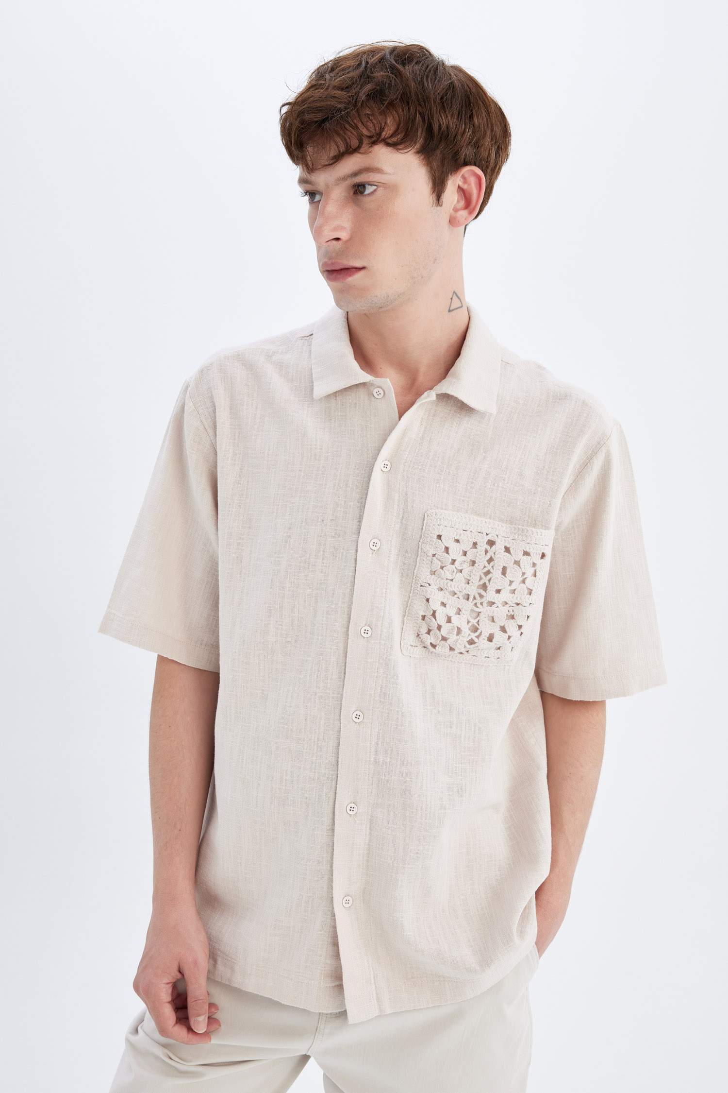 قميص بولو نص ردن قطن قصة مريحة