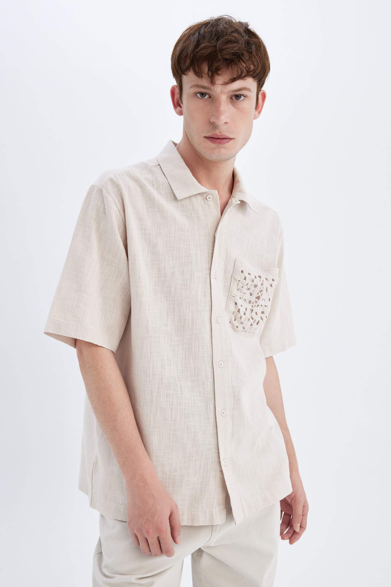 قميص بولو نص ردن قطن قصة مريحة